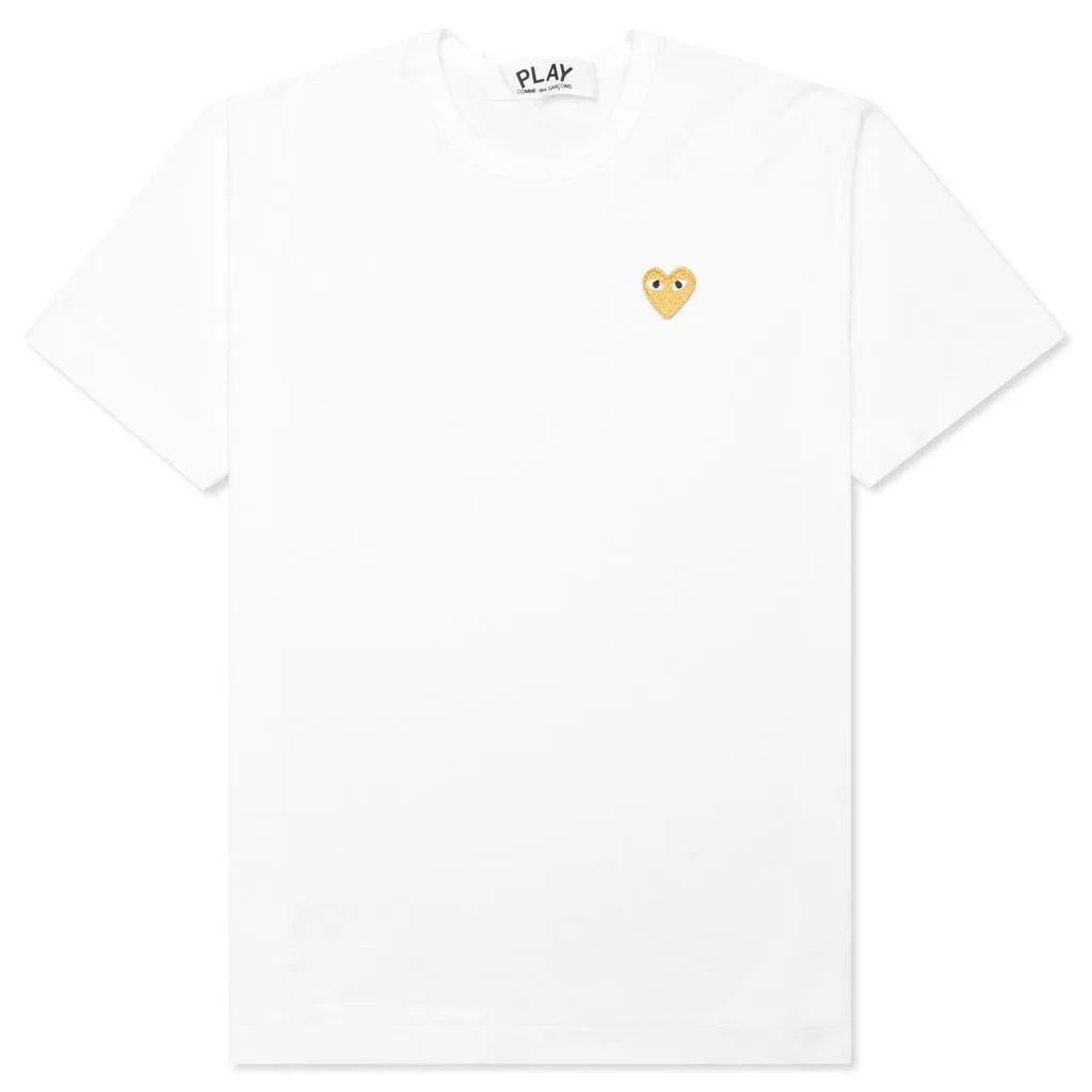 Gold Heart T-Shirt - White