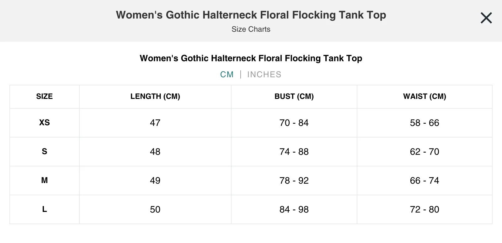 Gothic Halterneck Floral Flocking Tank Top