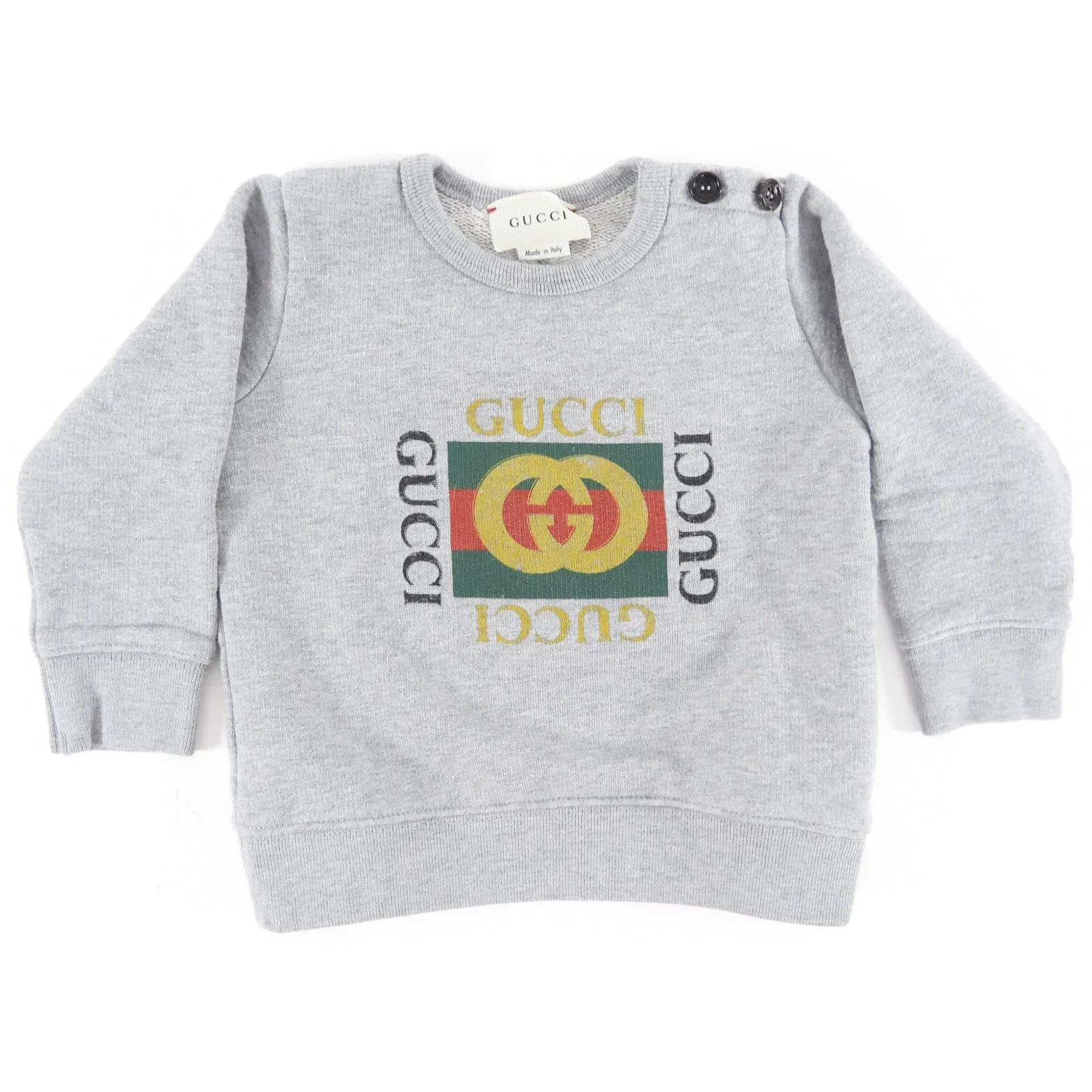 Gucci Baby Grey Logo Sweatshirt - 9/12 M