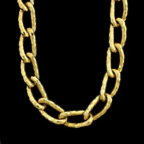 Henry Dunay 18K Yellow Gold Estate Faceted Link Necklace