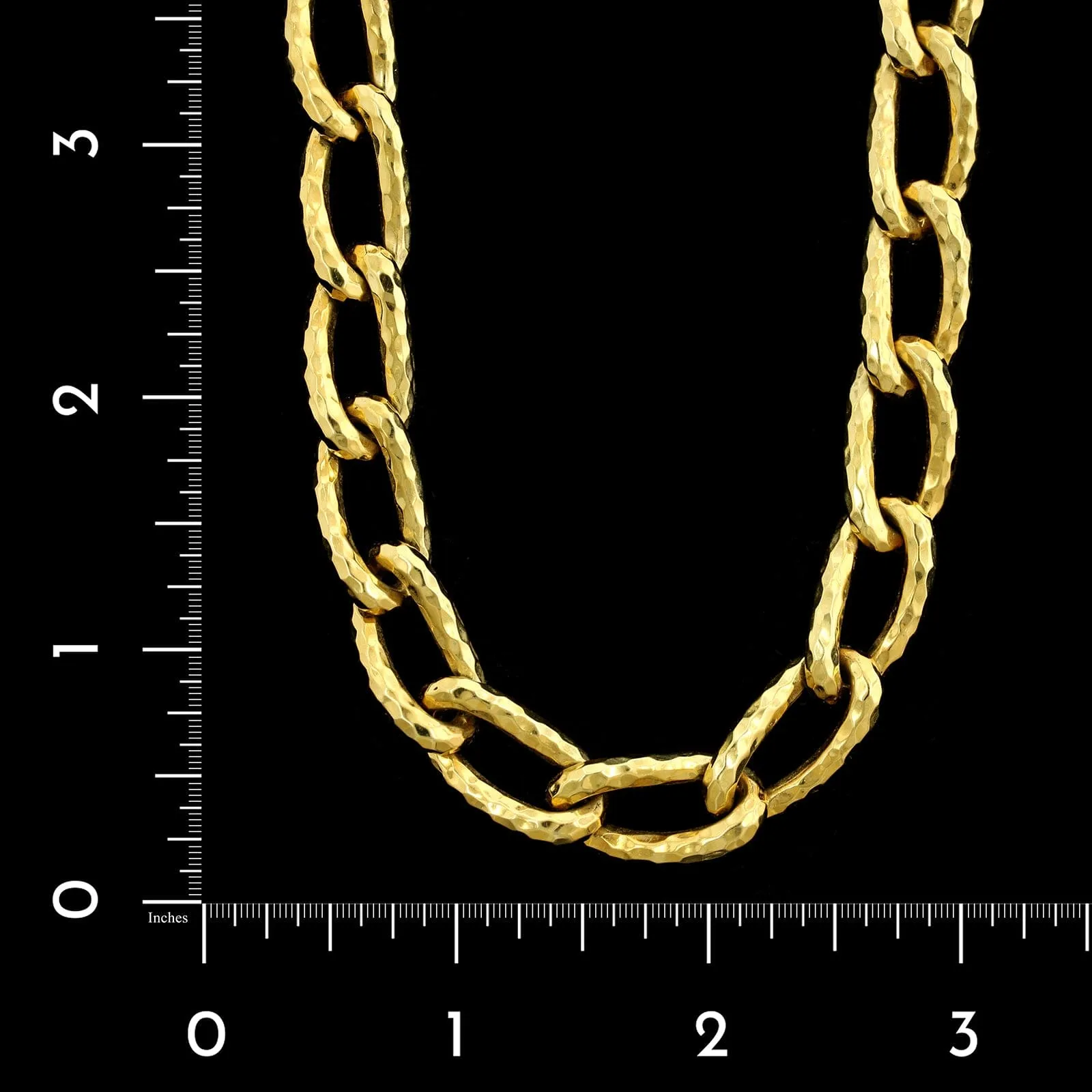 Henry Dunay 18K Yellow Gold Estate Faceted Link Necklace