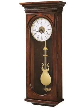 Howard Miller Earnest Pendulum Chiming Wall Clock - Key Wind - Hampton Cherry