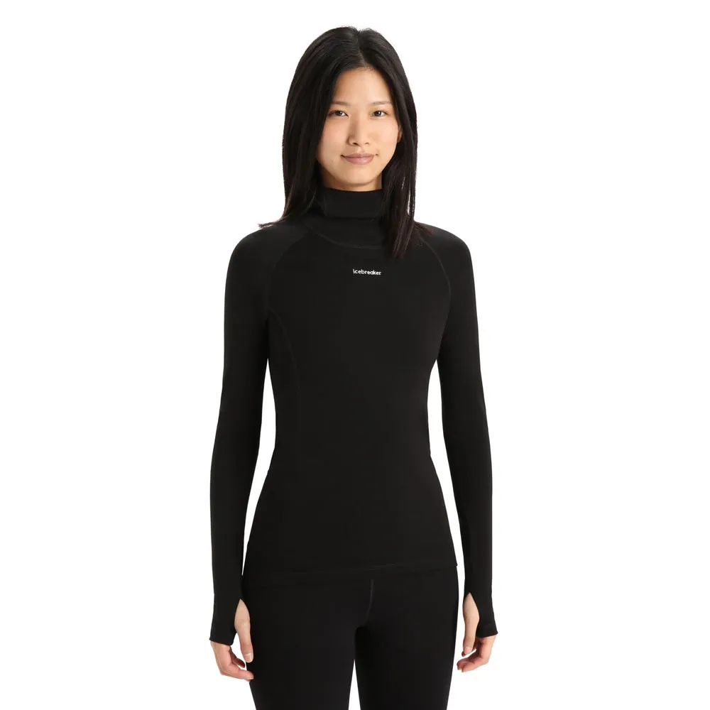 Icebreaker Womens Merino LS Roll Neck