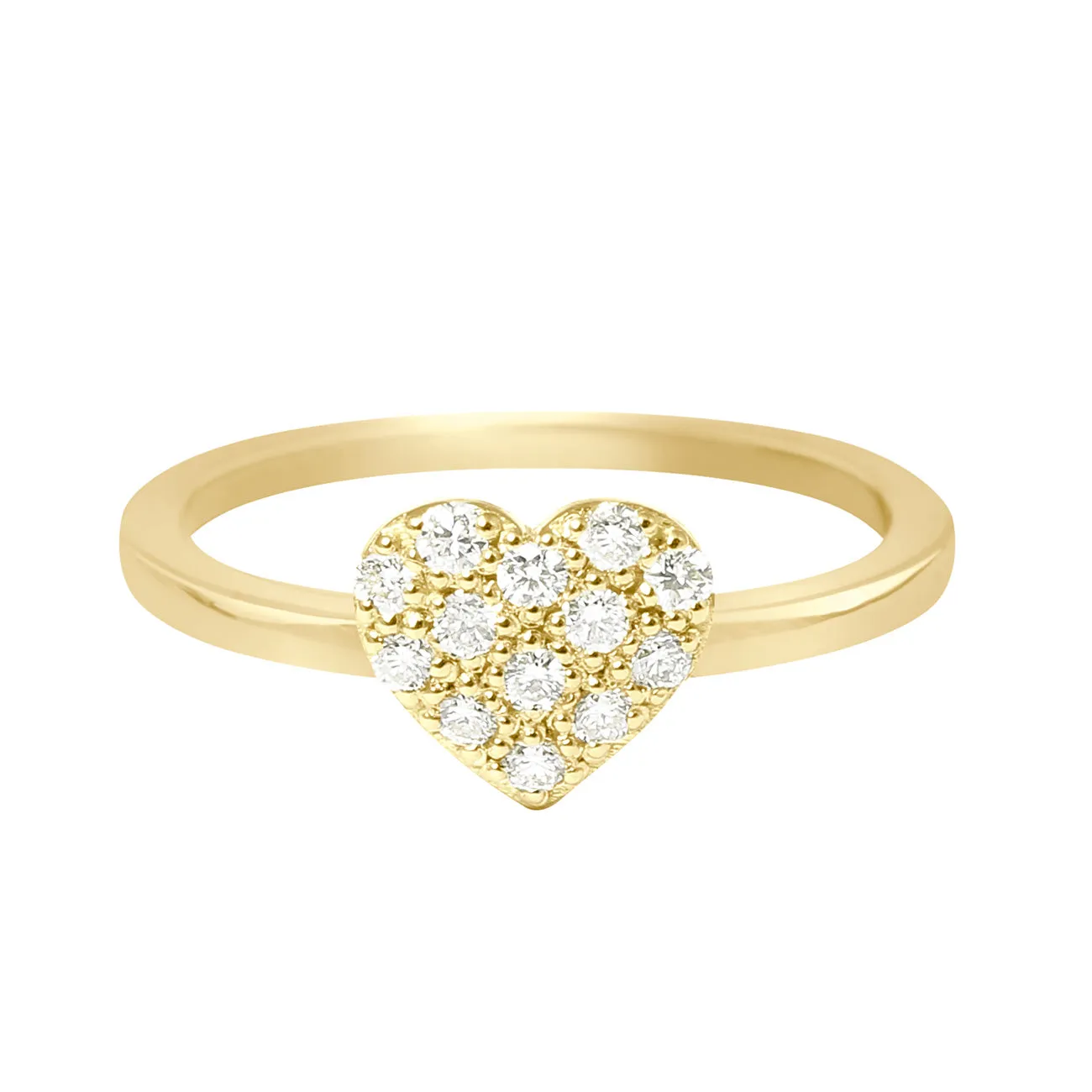 In Love Diamond Ring, Yellow Gold, Size 5.75