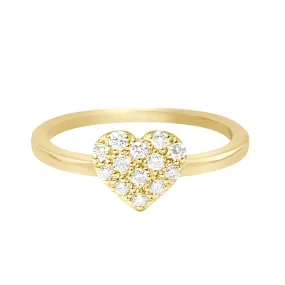 In Love Diamond Ring, Yellow Gold, Size 5.75