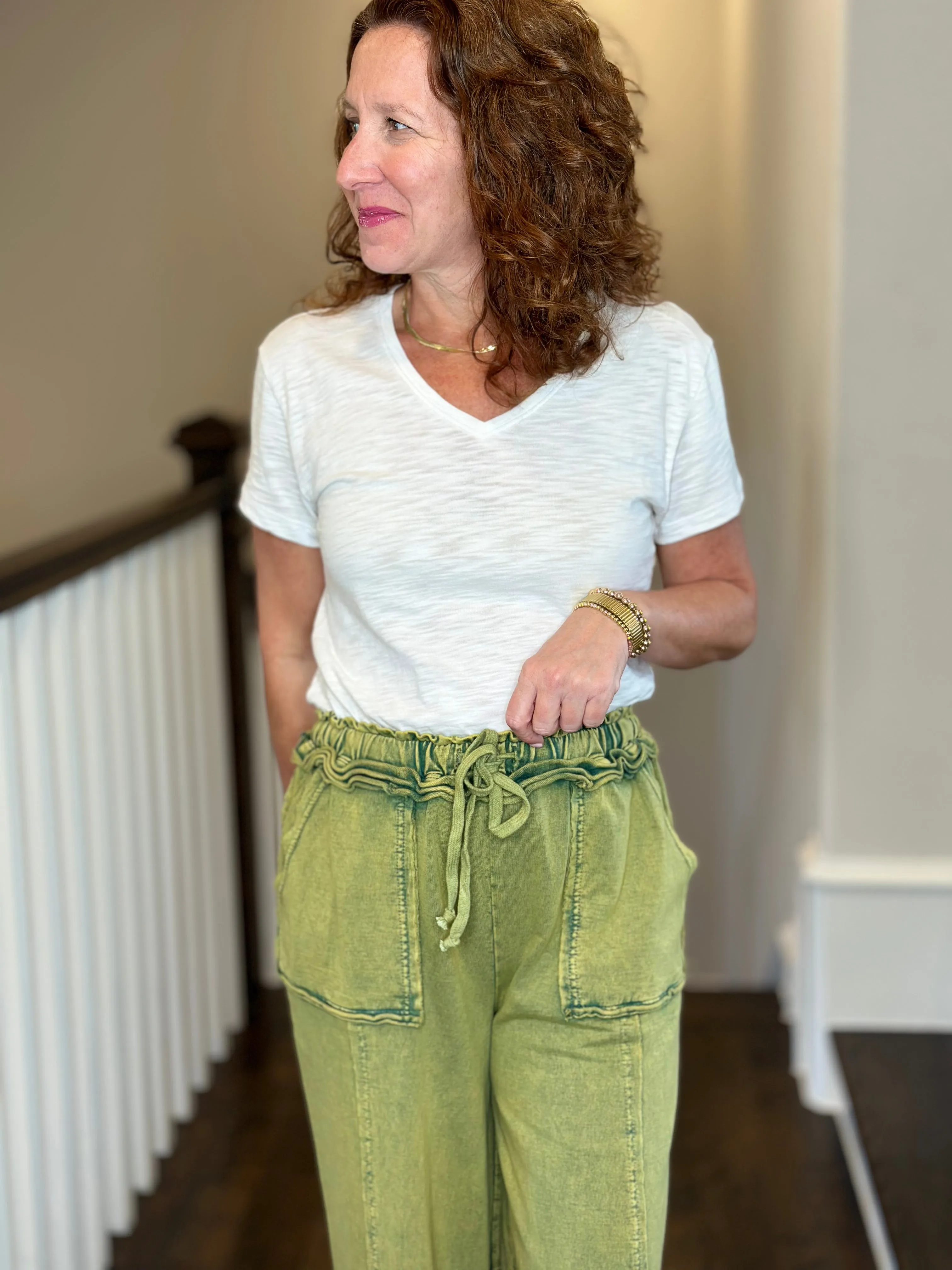 Ivy Jane Easy Knit Pant in Olive