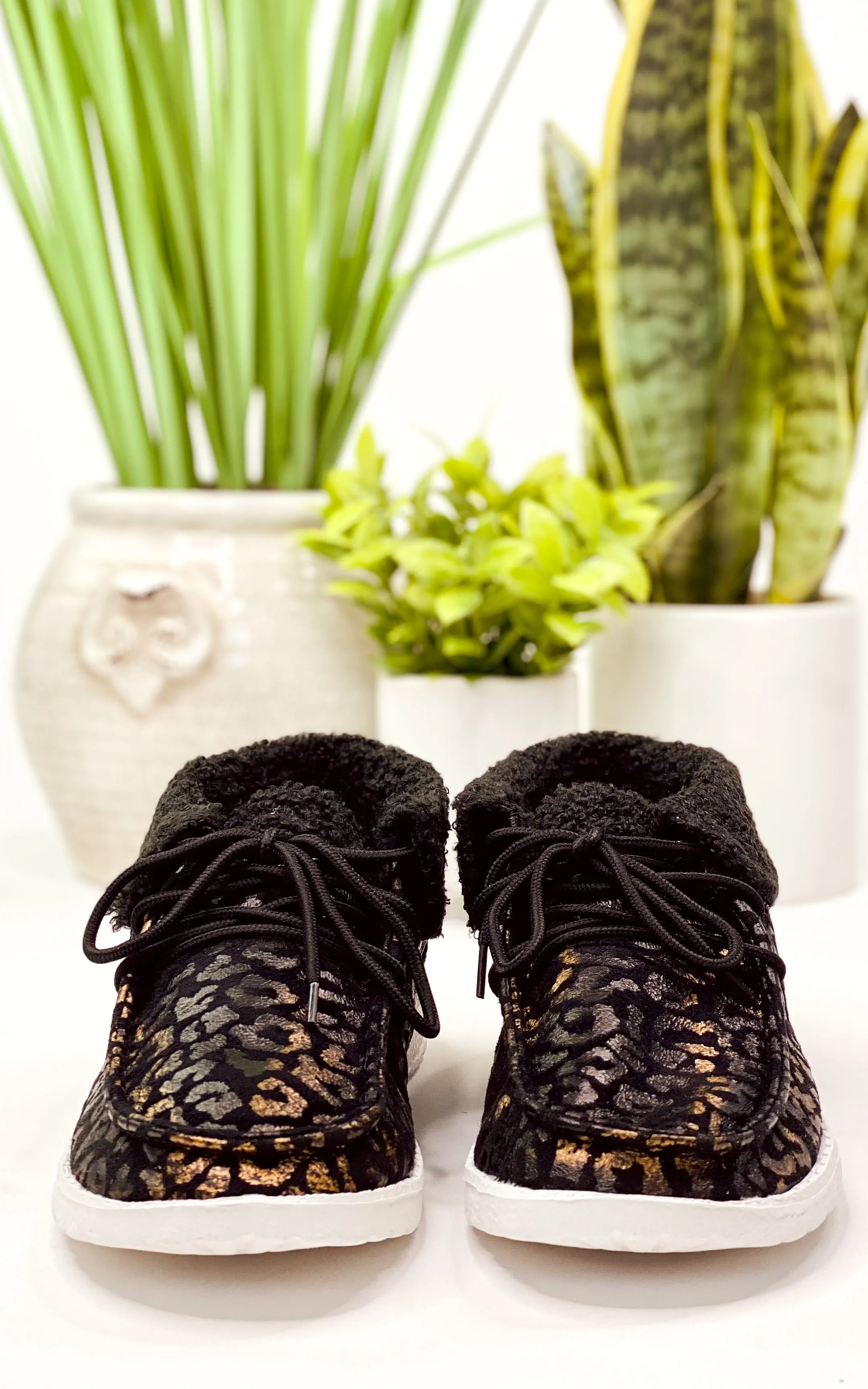 Jazlyn Sneakers in Black Leopard