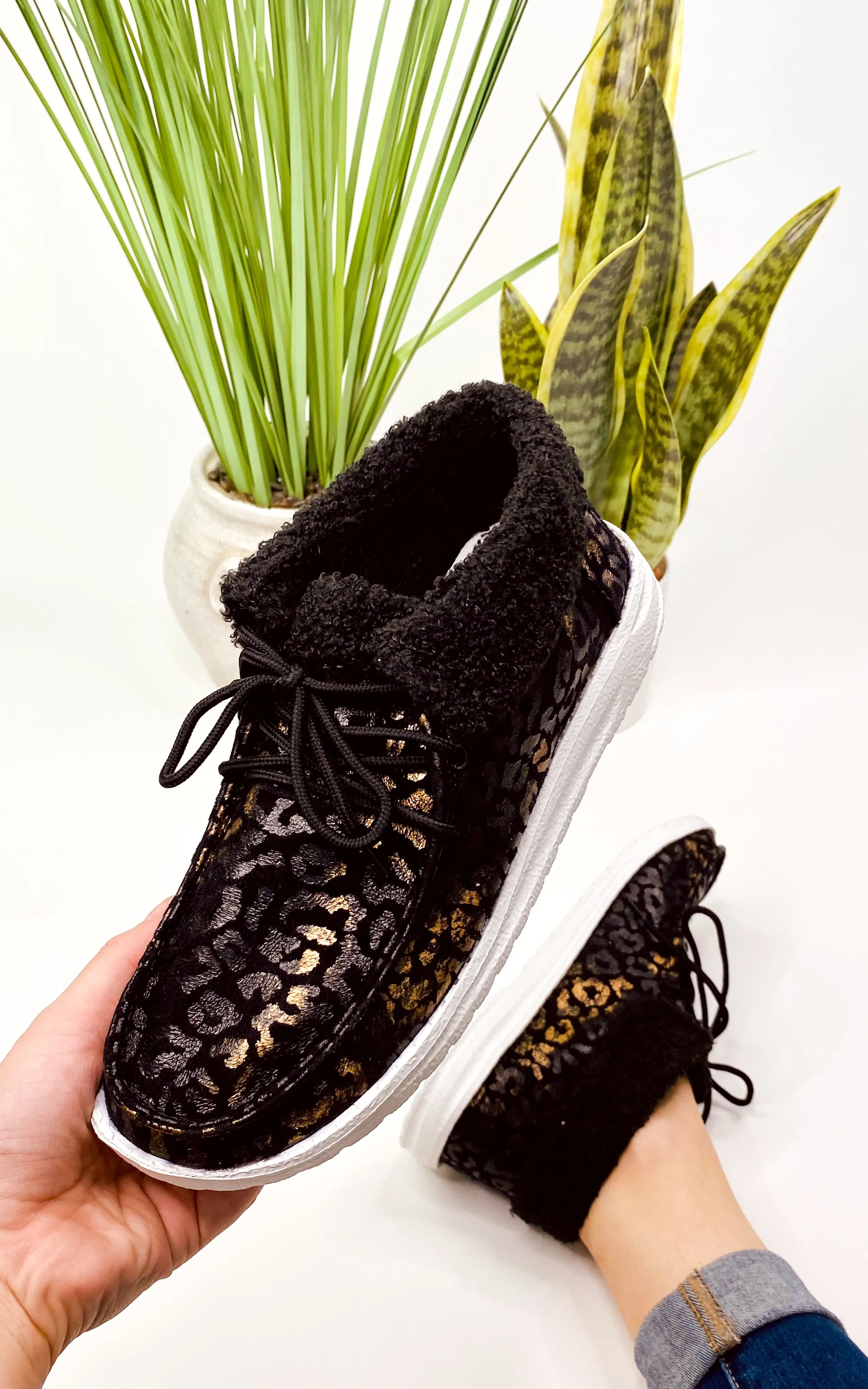 Jazlyn Sneakers in Black Leopard