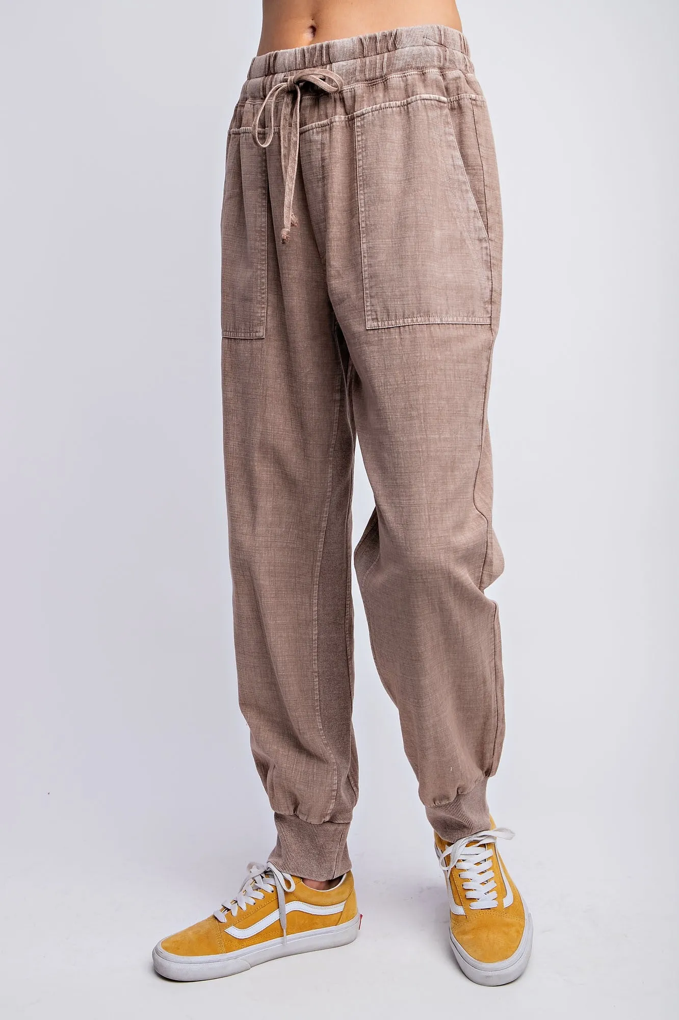 Jenny Joggers in Mocha, Berry, & Charcoal