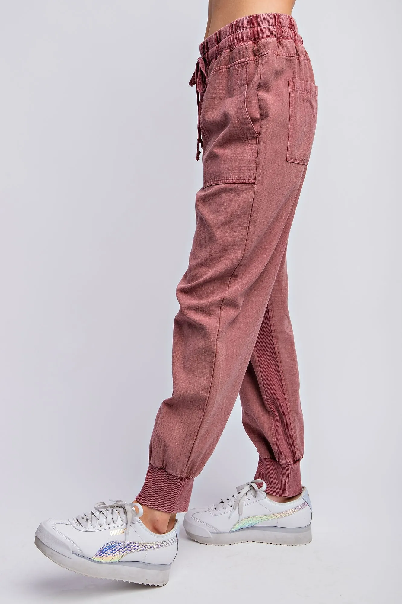 Jenny Joggers in Mocha, Berry, & Charcoal