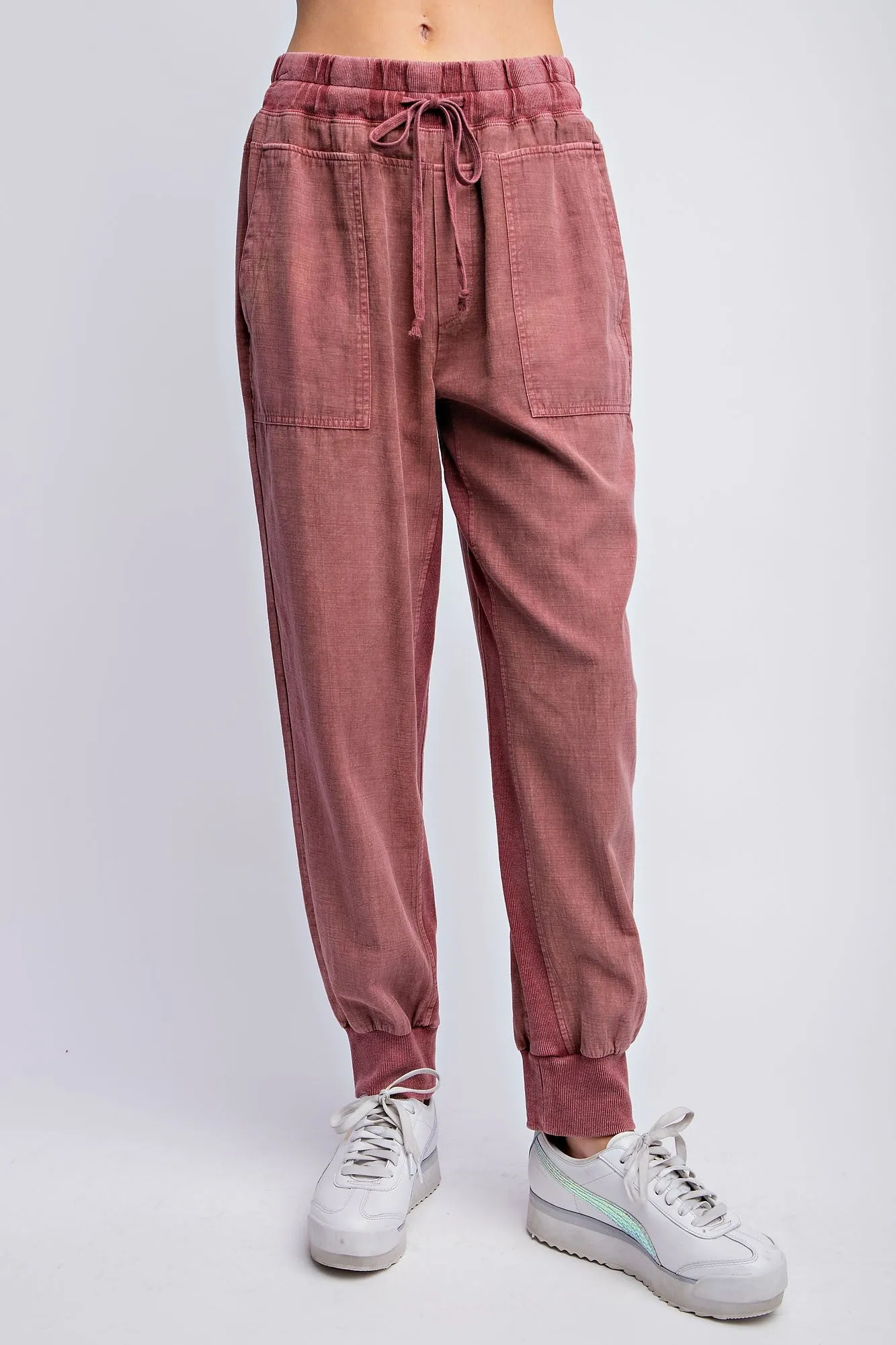 Jenny Joggers in Mocha, Berry, & Charcoal