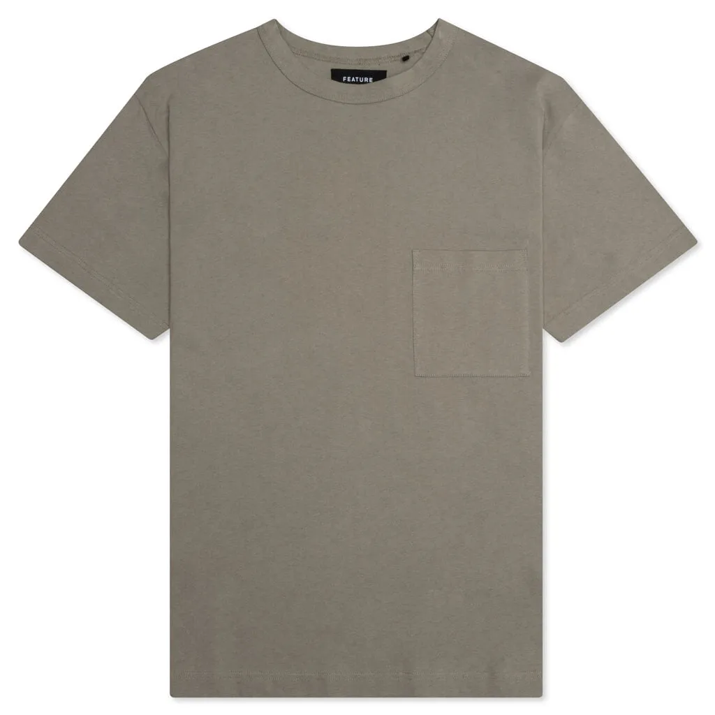 Jersey Braque Pocket Tee - Light Olive