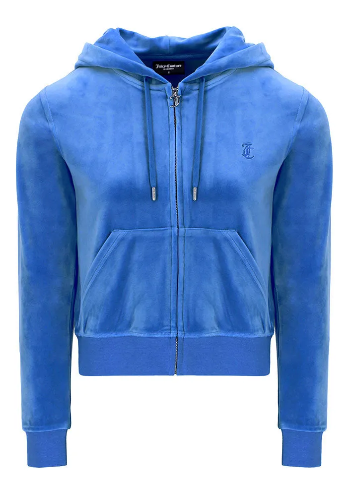 Juicy Couture Robertson Classic Velour Hoodie - Regatta Blue