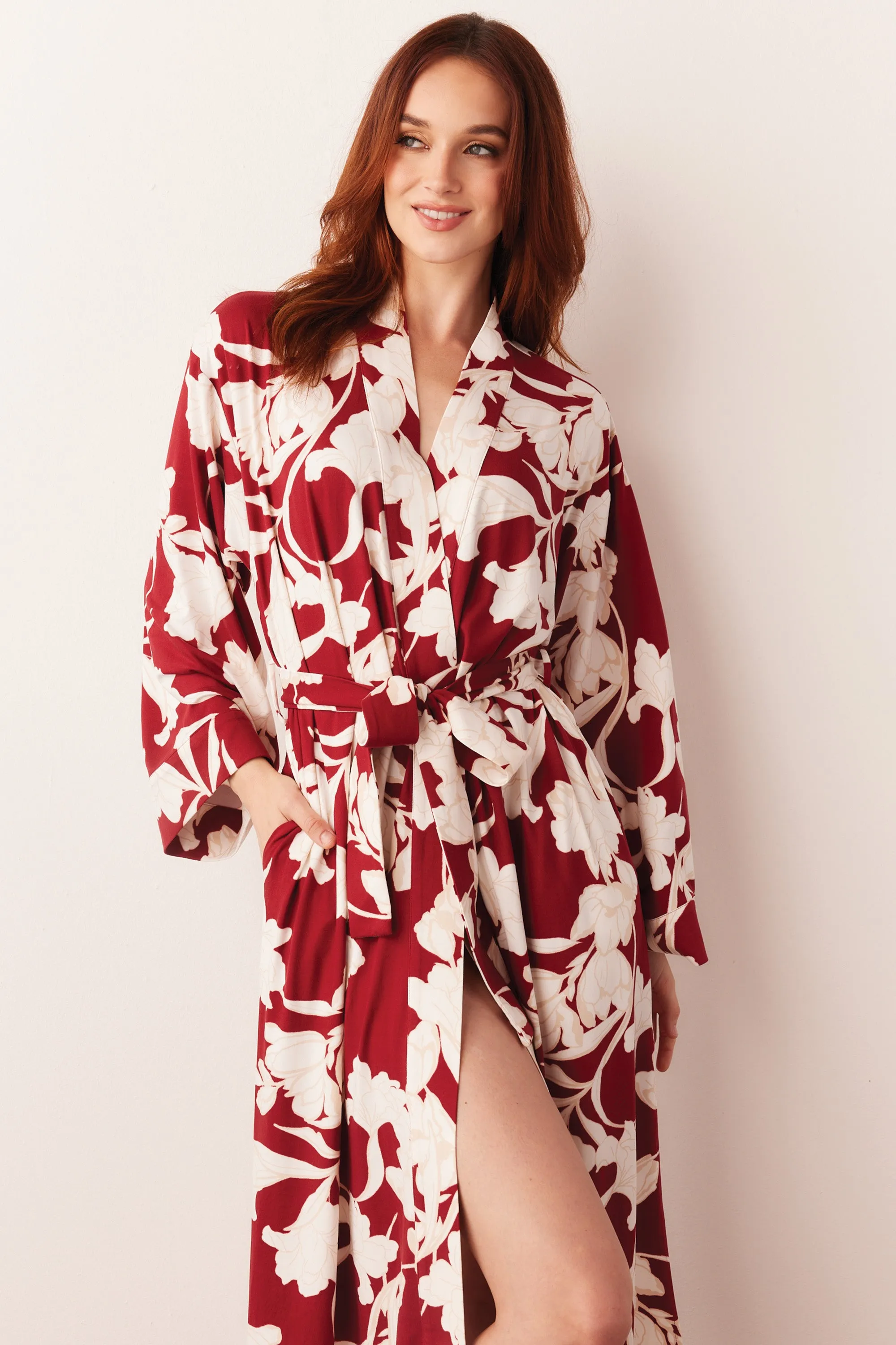 Kaia Kimono Robe | Winter Bloom