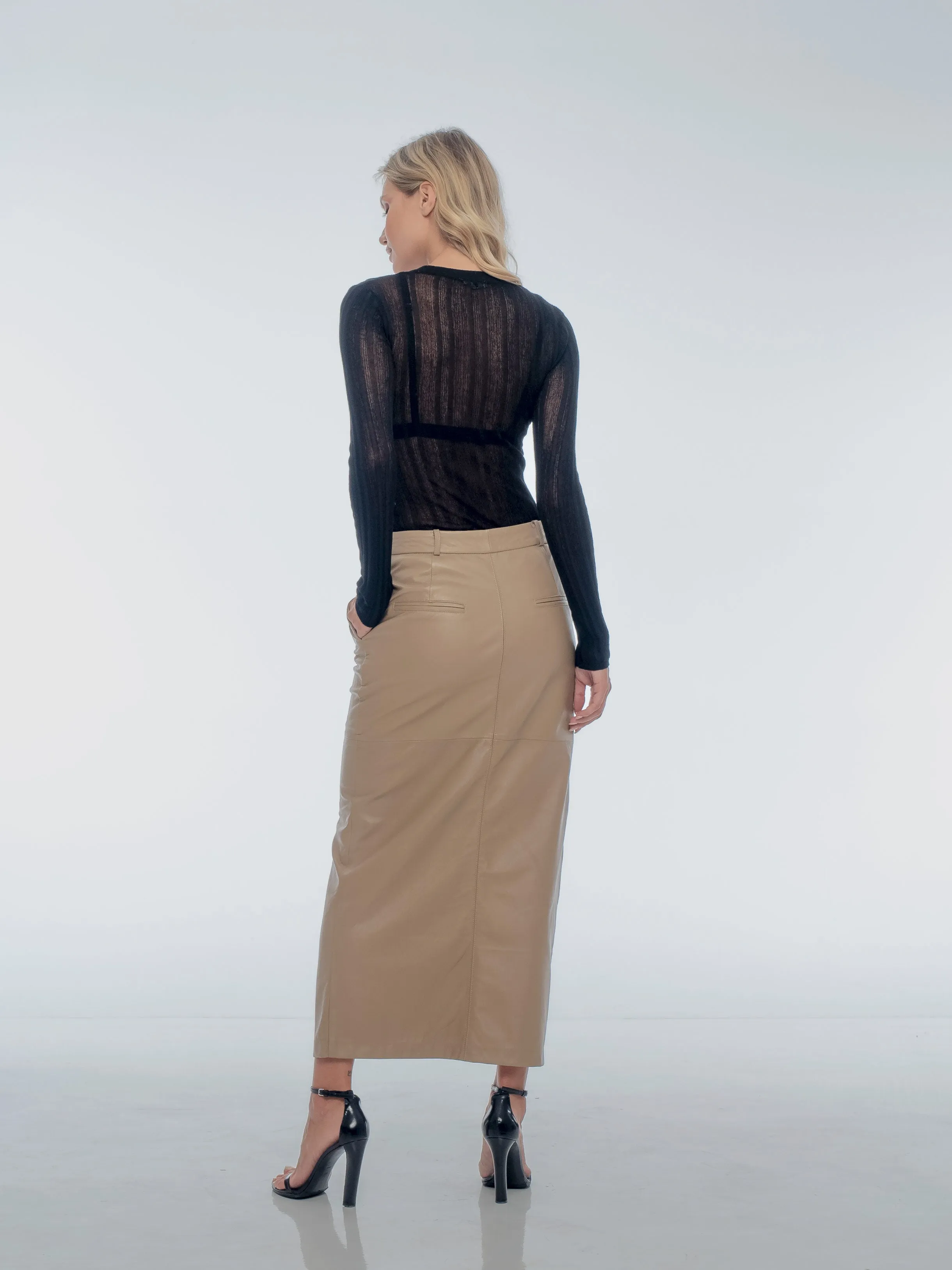 LEON MAXI SKIRT - SESAME