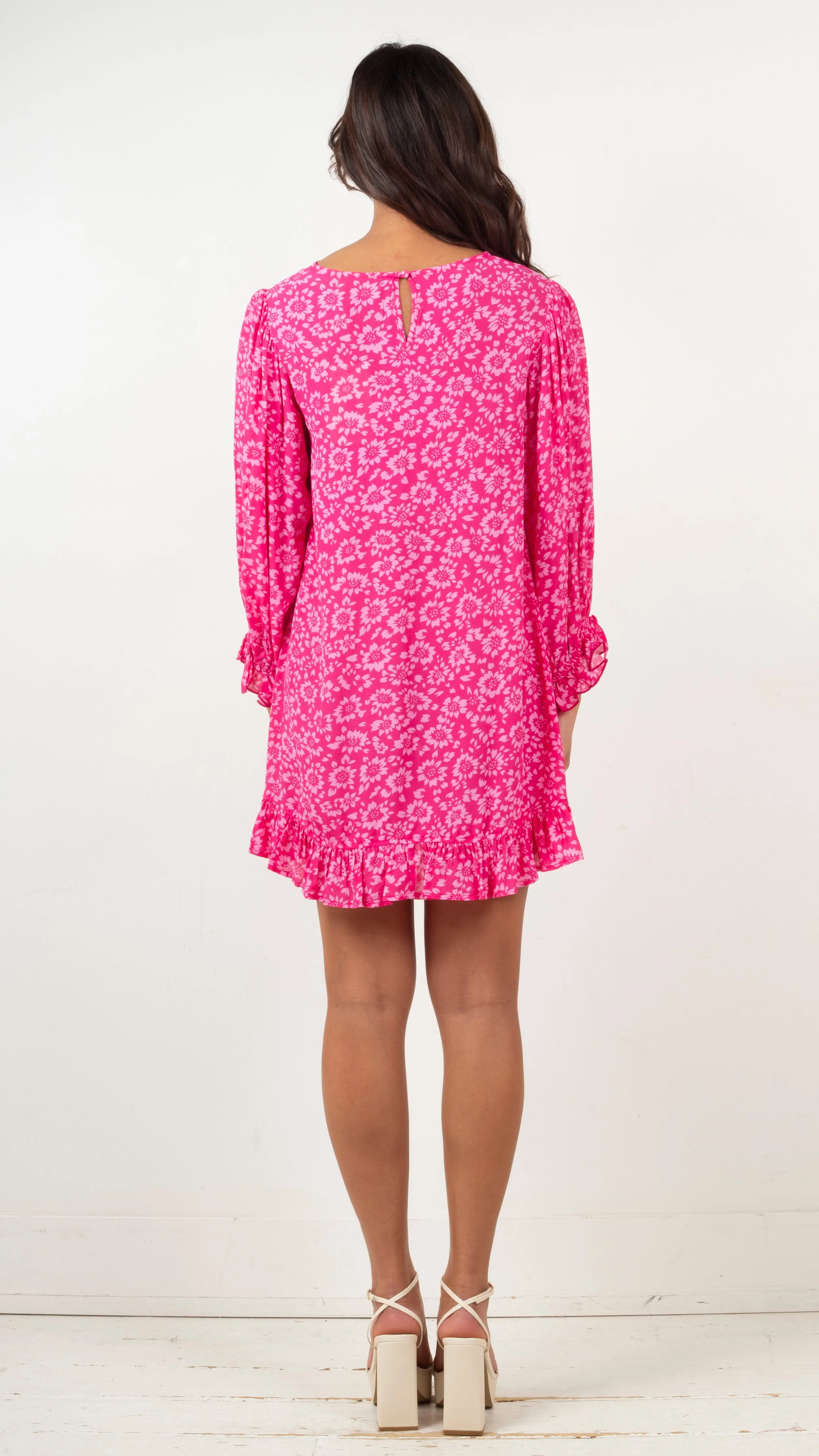 Lila Mini Dress - Fucshia