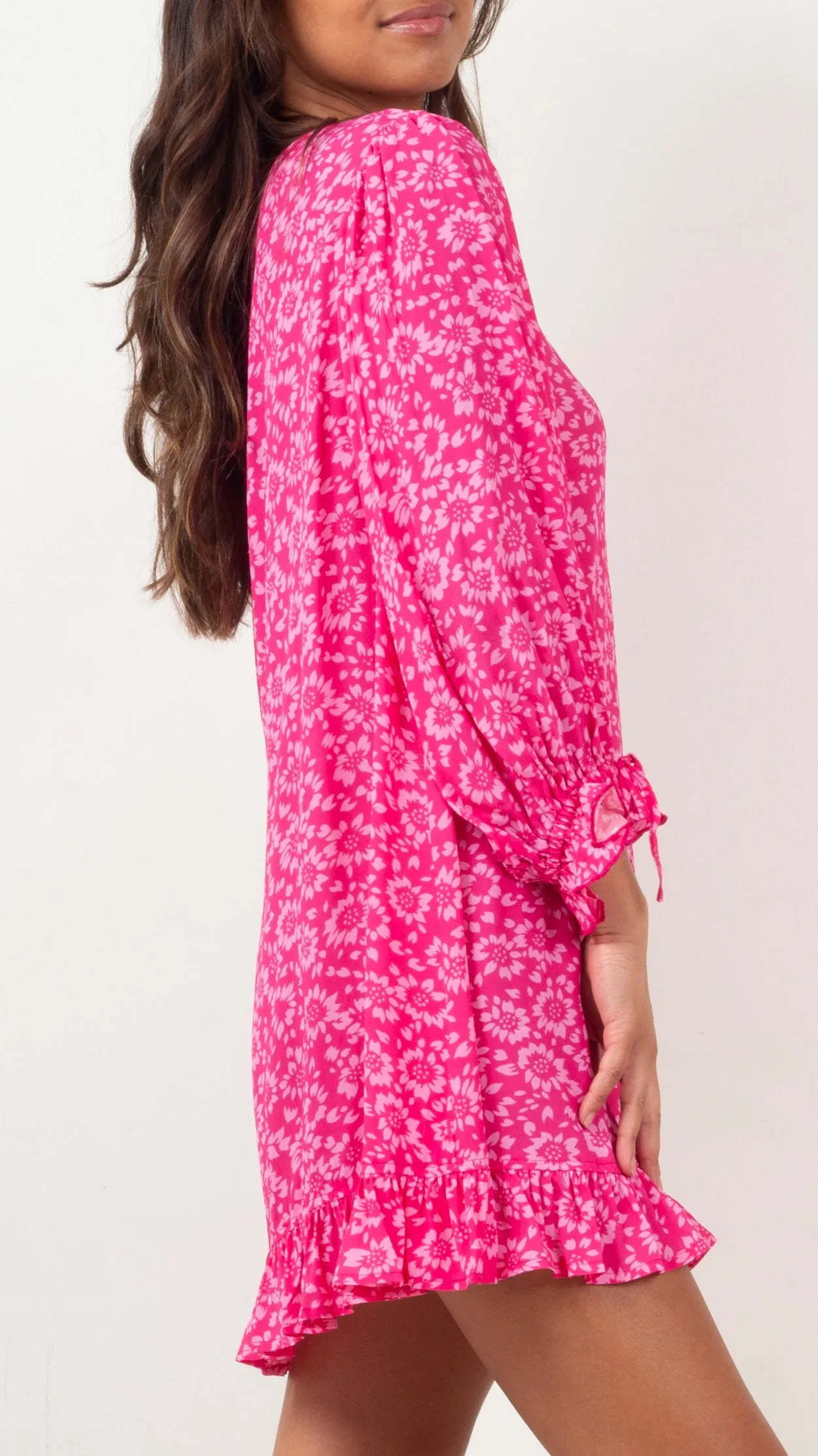 Lila Mini Dress - Fucshia