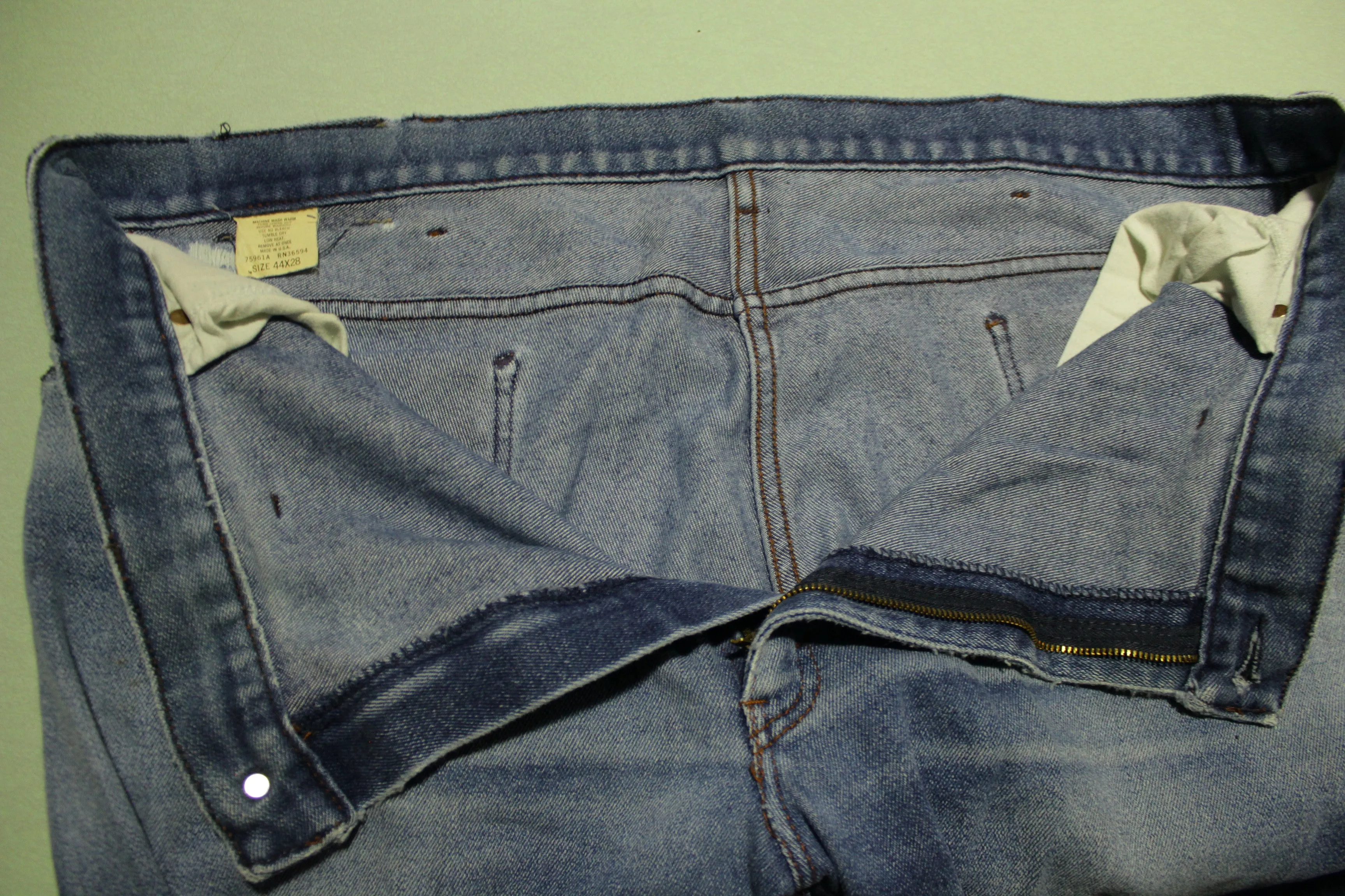 Long Haul Big Boy Made in USA 44x25 Vintage Denim Blue Jeans