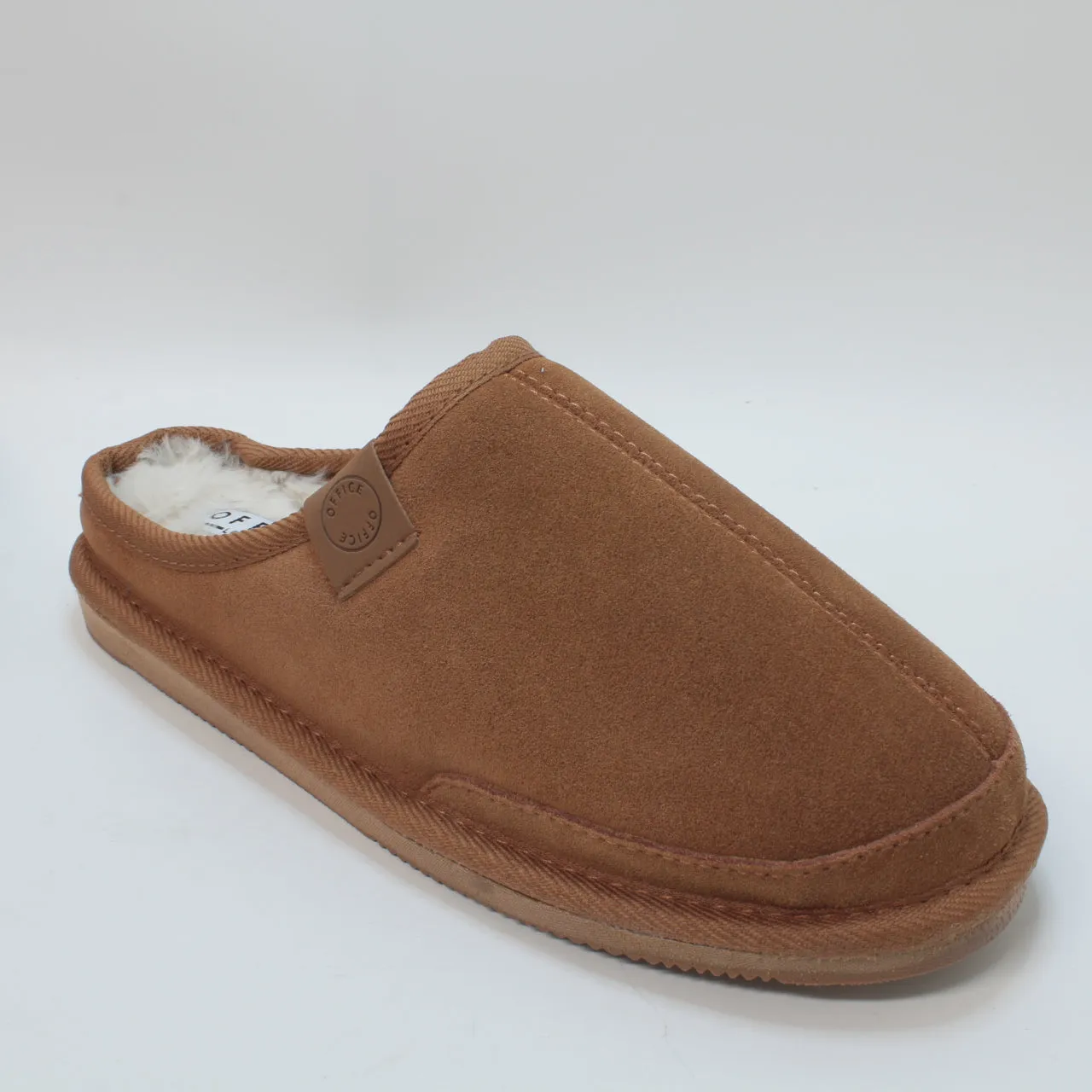 Mens Office Spencer Comfort Clog Slippers Tan Suede Uk Size 7/8