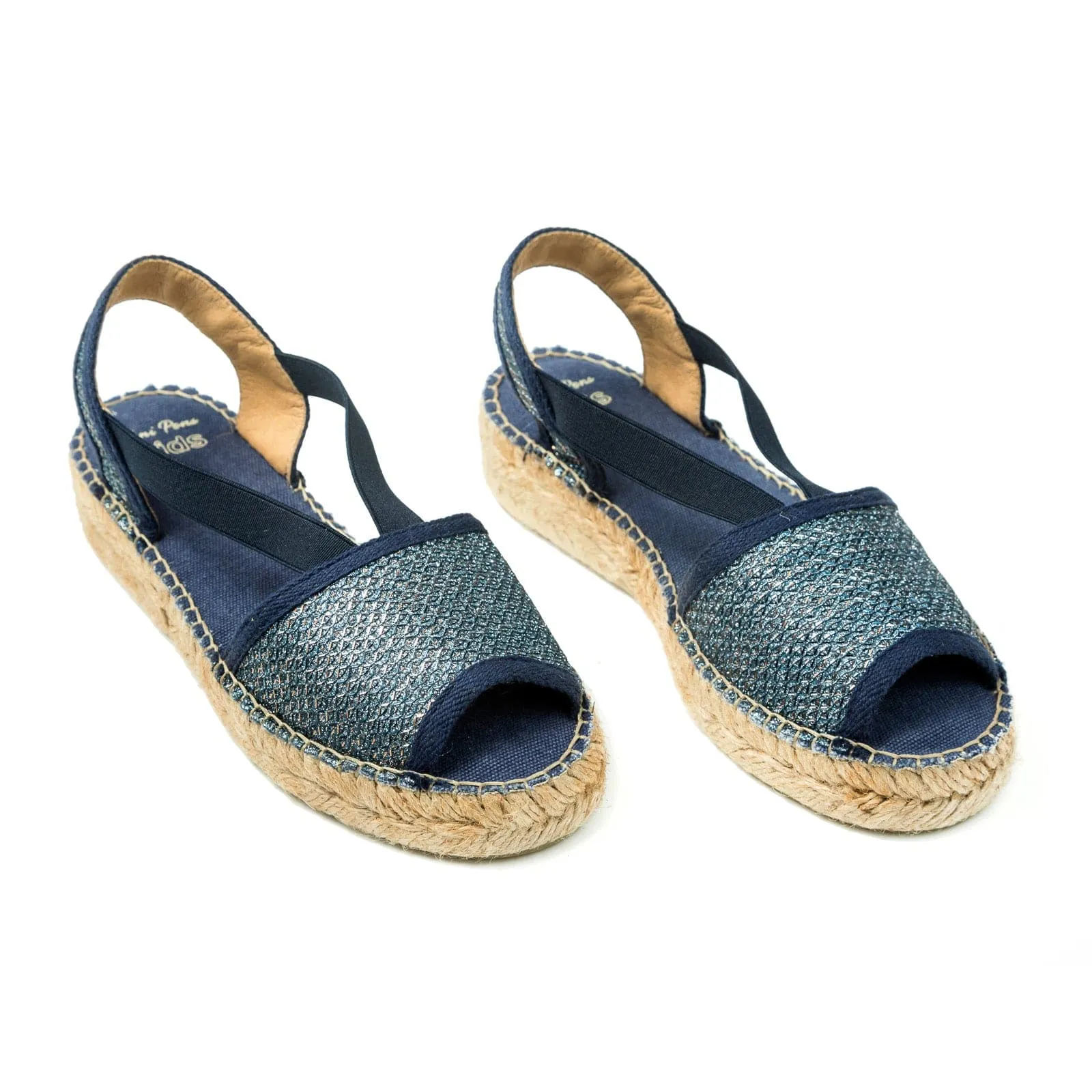 Multicolor Cotton Blend Wedge Espadrille for Kids - Eli-S