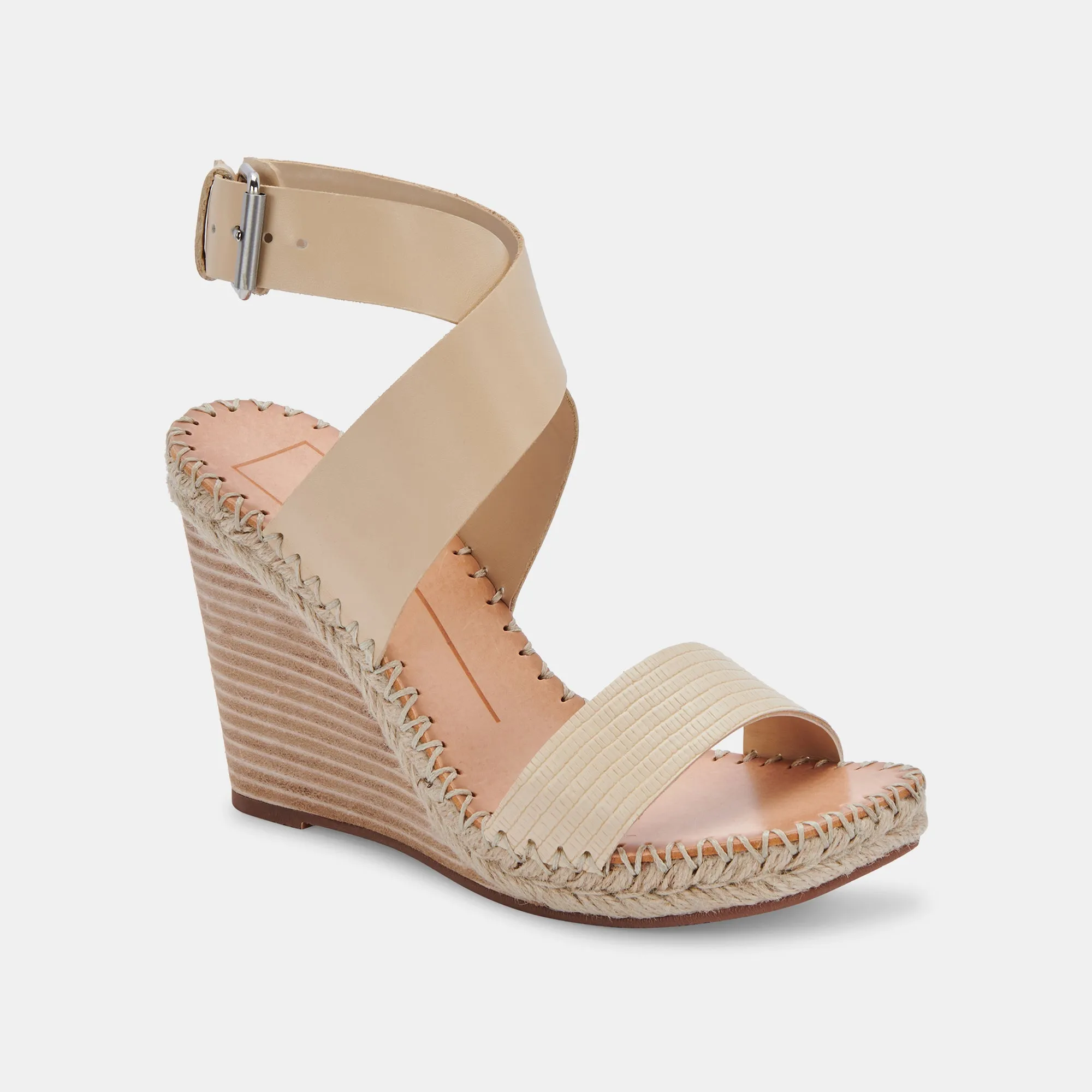 NEZZA WEDGES VANILLA LEATHER