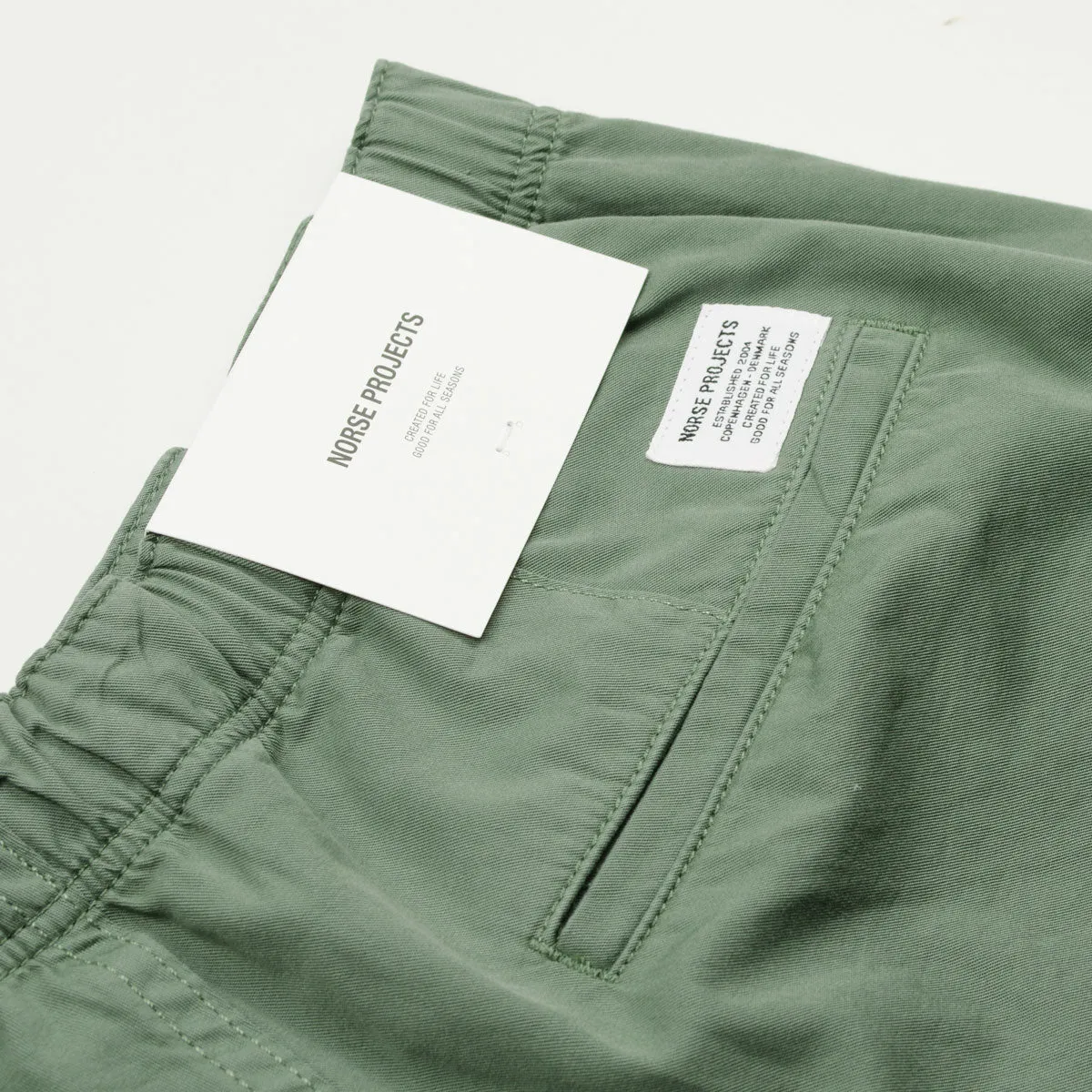 Norse Projects - Ezra Light Twill Shorts - Dried Sage Green