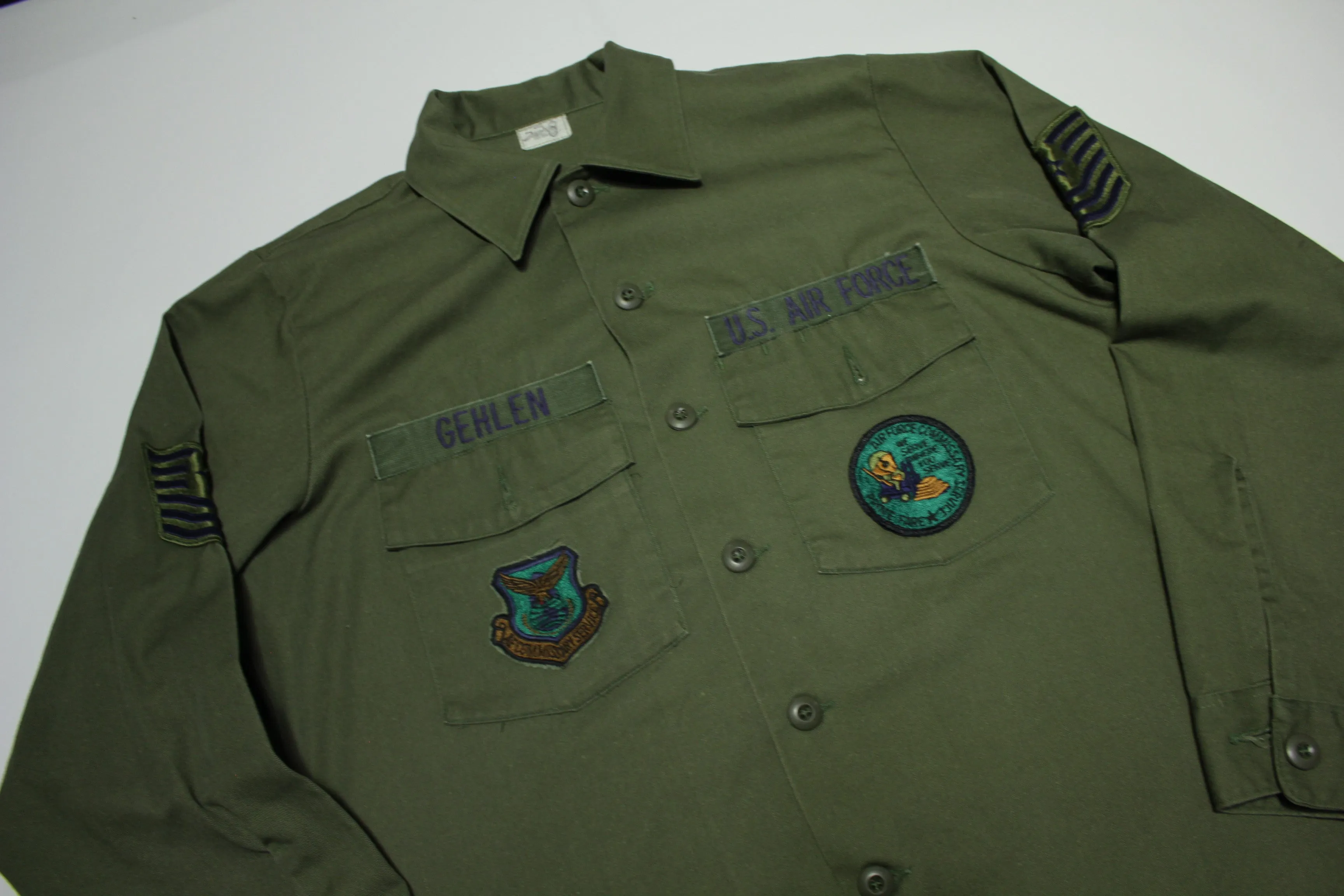 OG-507 Utility Durable Press Vintage 1983 Military Army Pocket Button Up Field Shirt