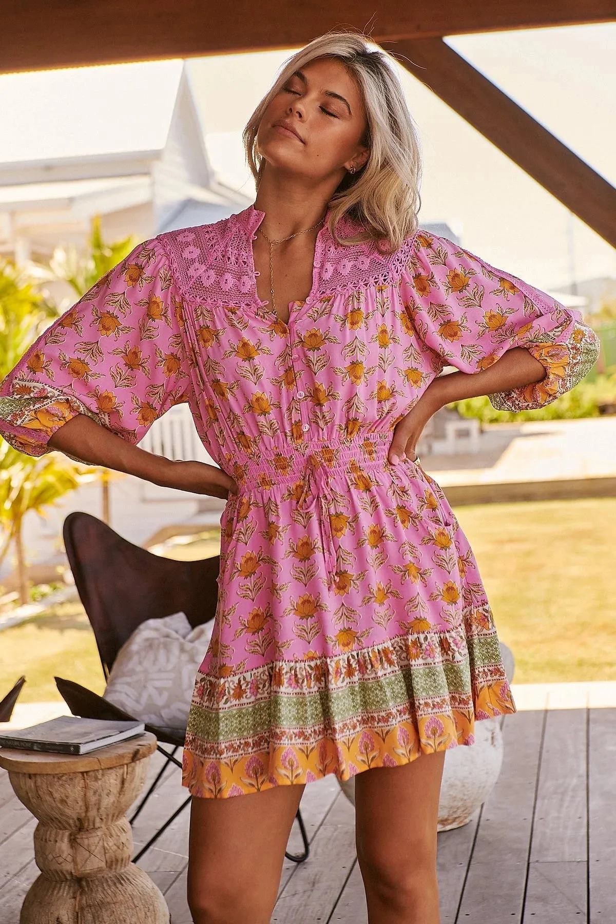 Olivia Mini Dress - Blushing Meadow Collection