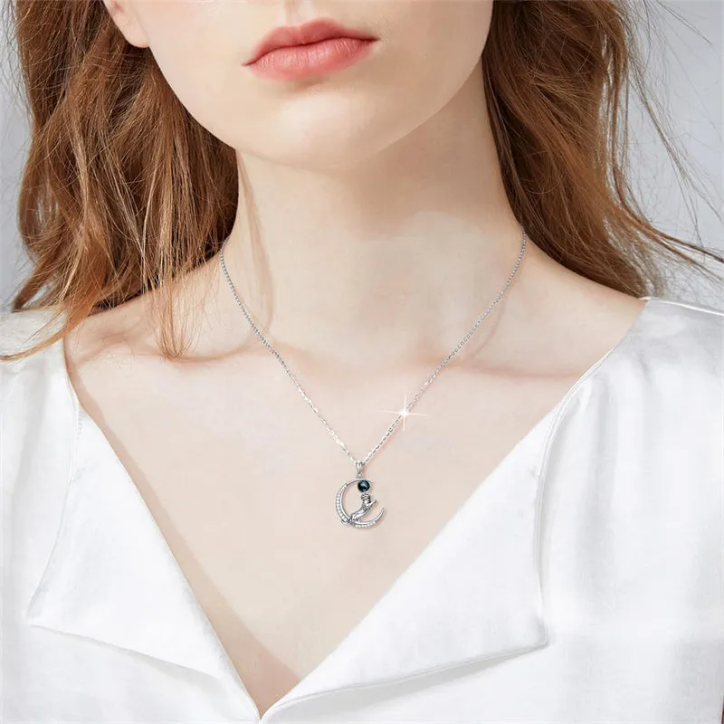 Otter Necklace for Women 925 Sterling Silver Cute Animals Jewelry for Birthday Christmas