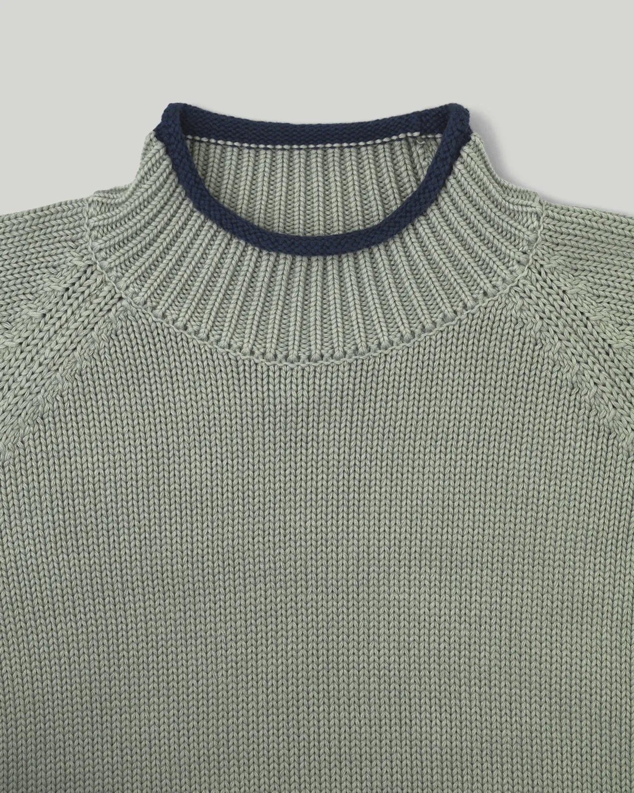 Overdyed Roll Neck Sweater Grey