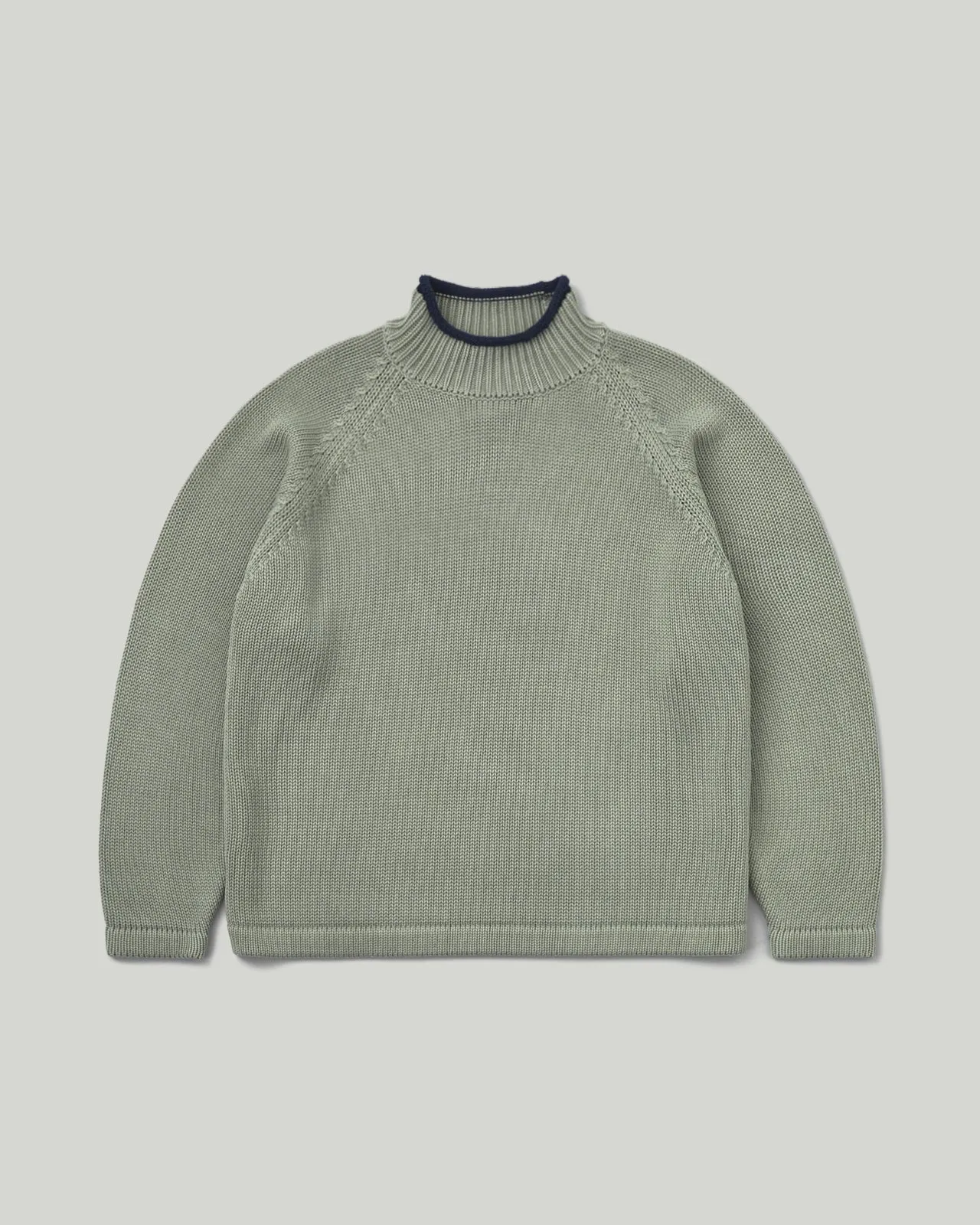 Overdyed Roll Neck Sweater Grey