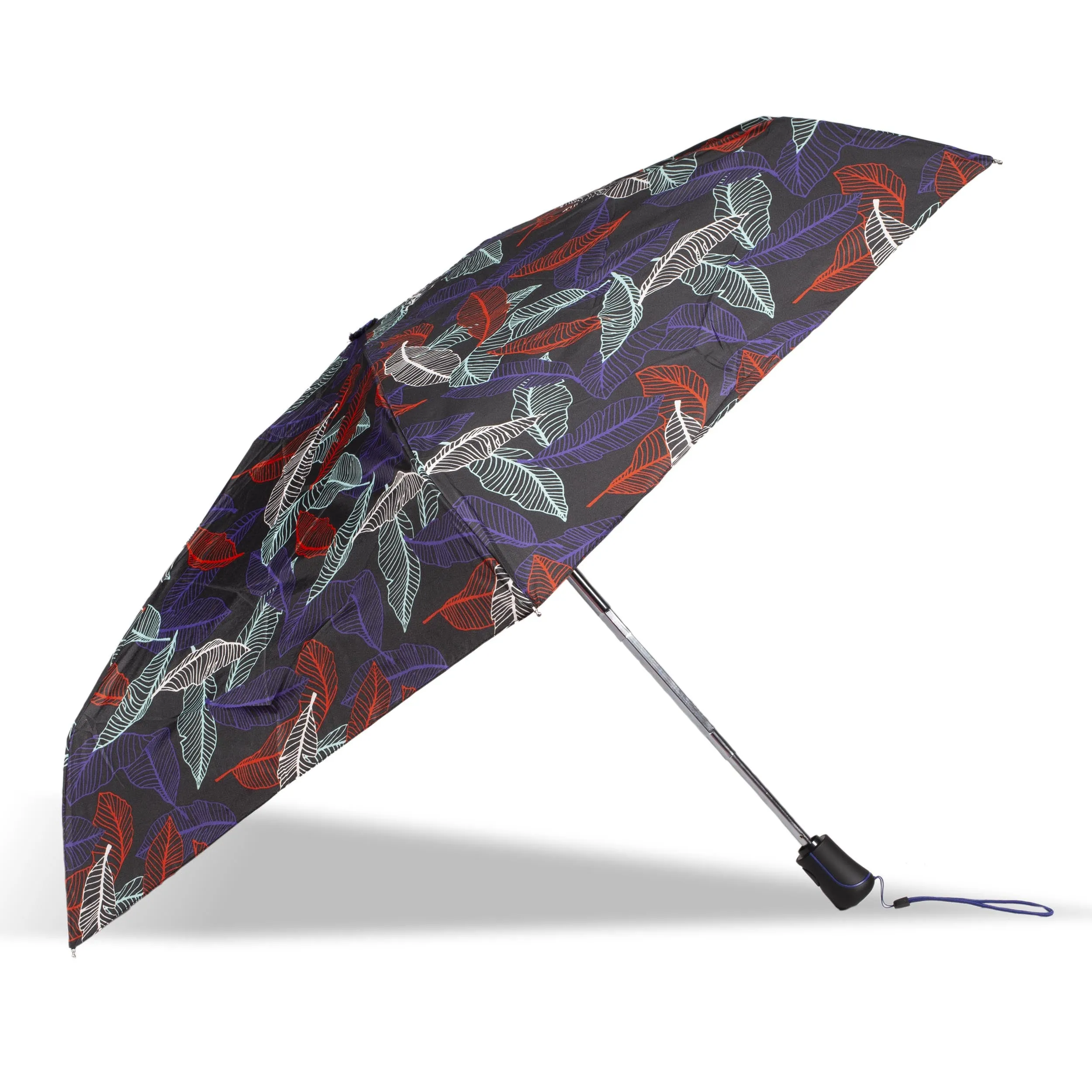 Parapluie Mini Auto Feuille Tropicale