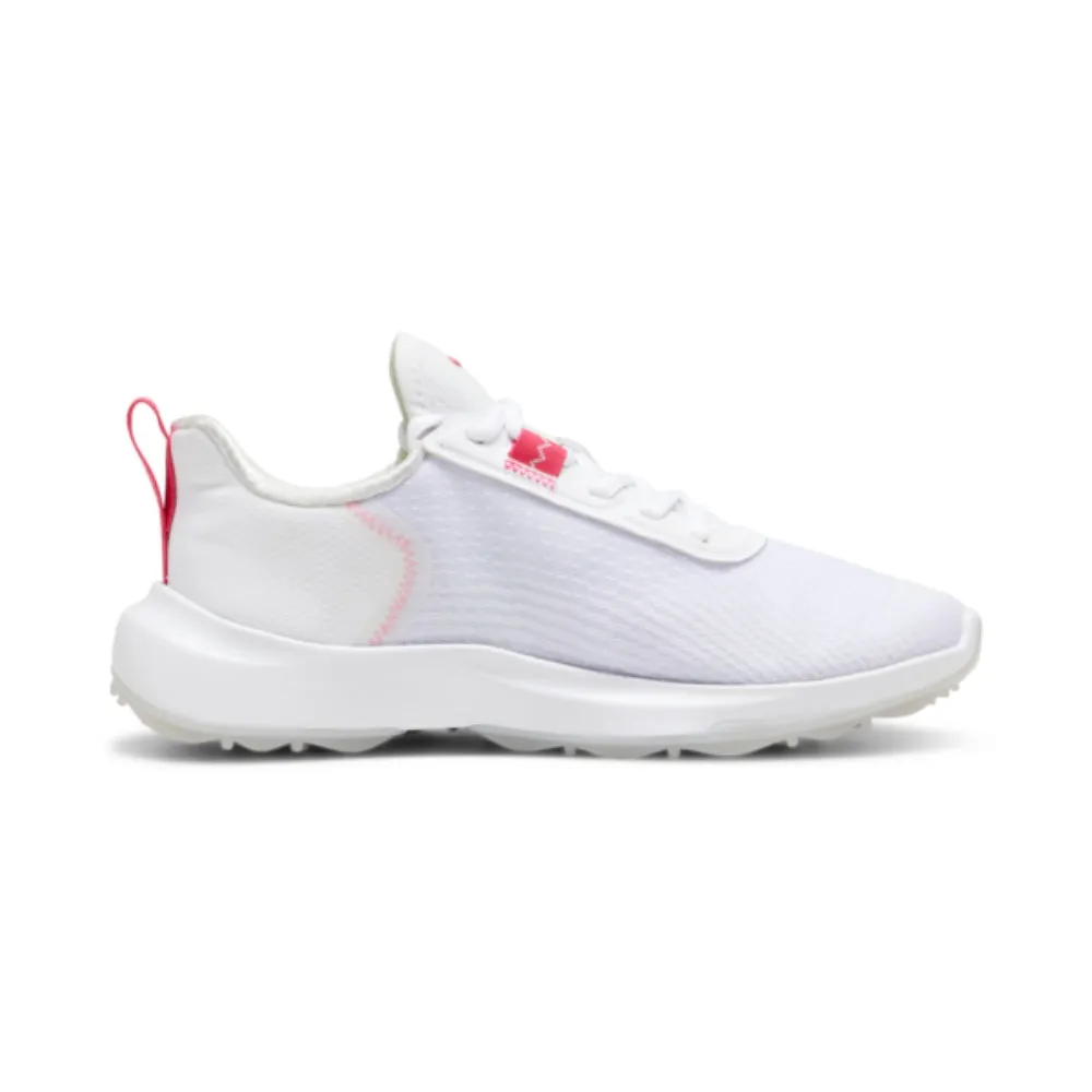 Puma Women's FUSION CRUSH SPORT Spikeless Golf Shoe - Puma White/Garnet Rose