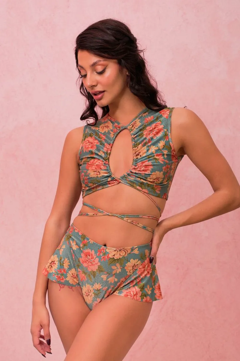 RAD Paradiso Rinascita Top - Floral Teal