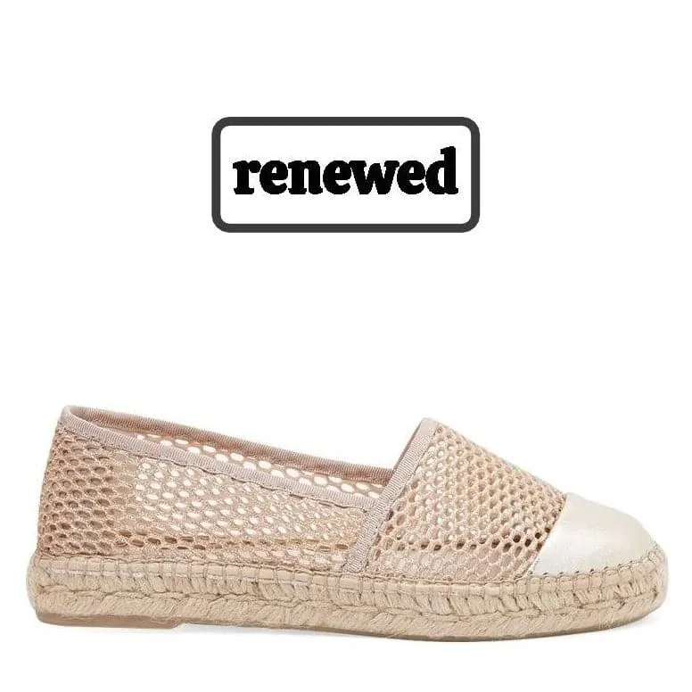 Renewed Glitter Cotton Blend Wedge Espadrille for Women - Ronda-ZY