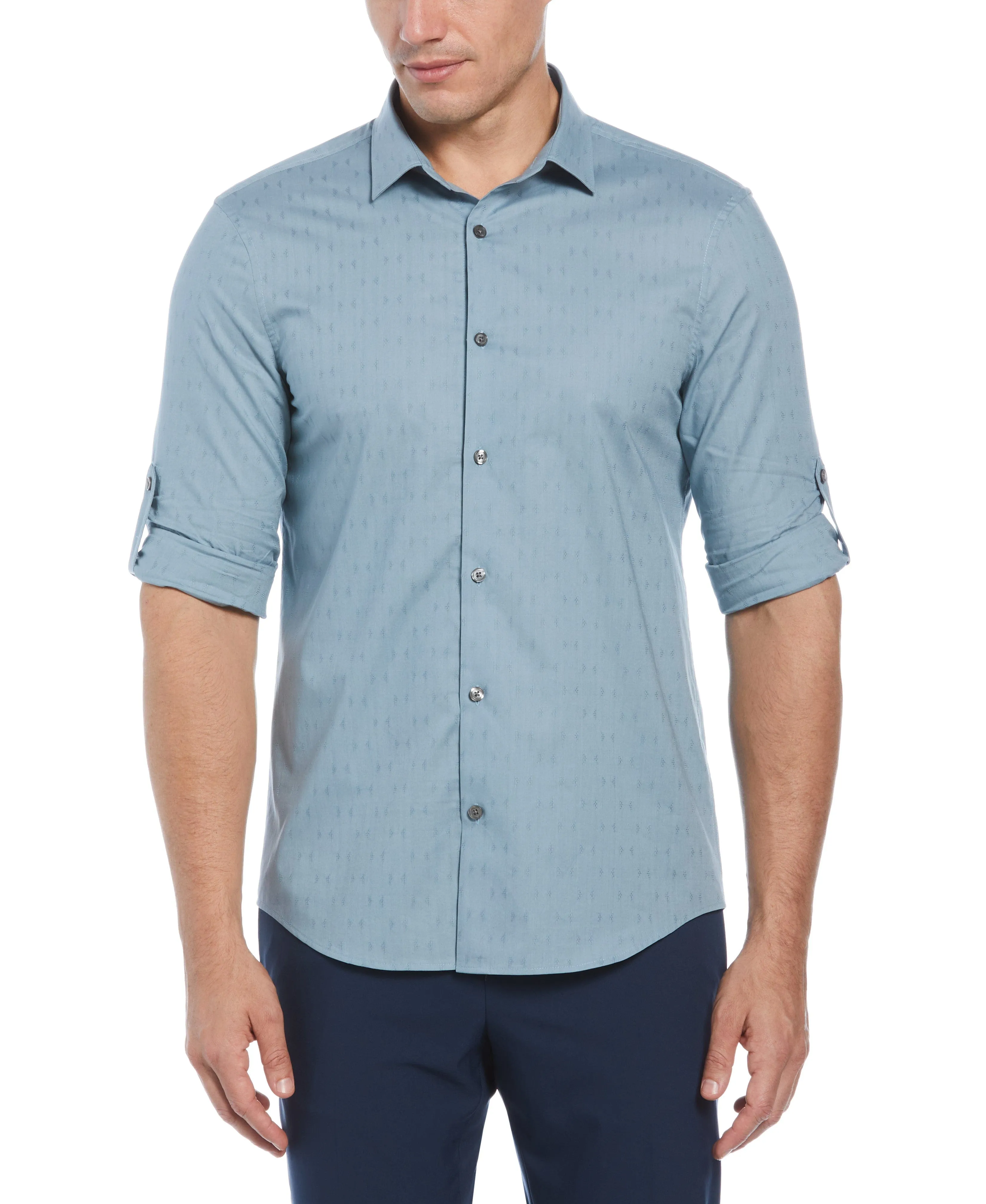 Rolled Sleeve Cotton Shirt