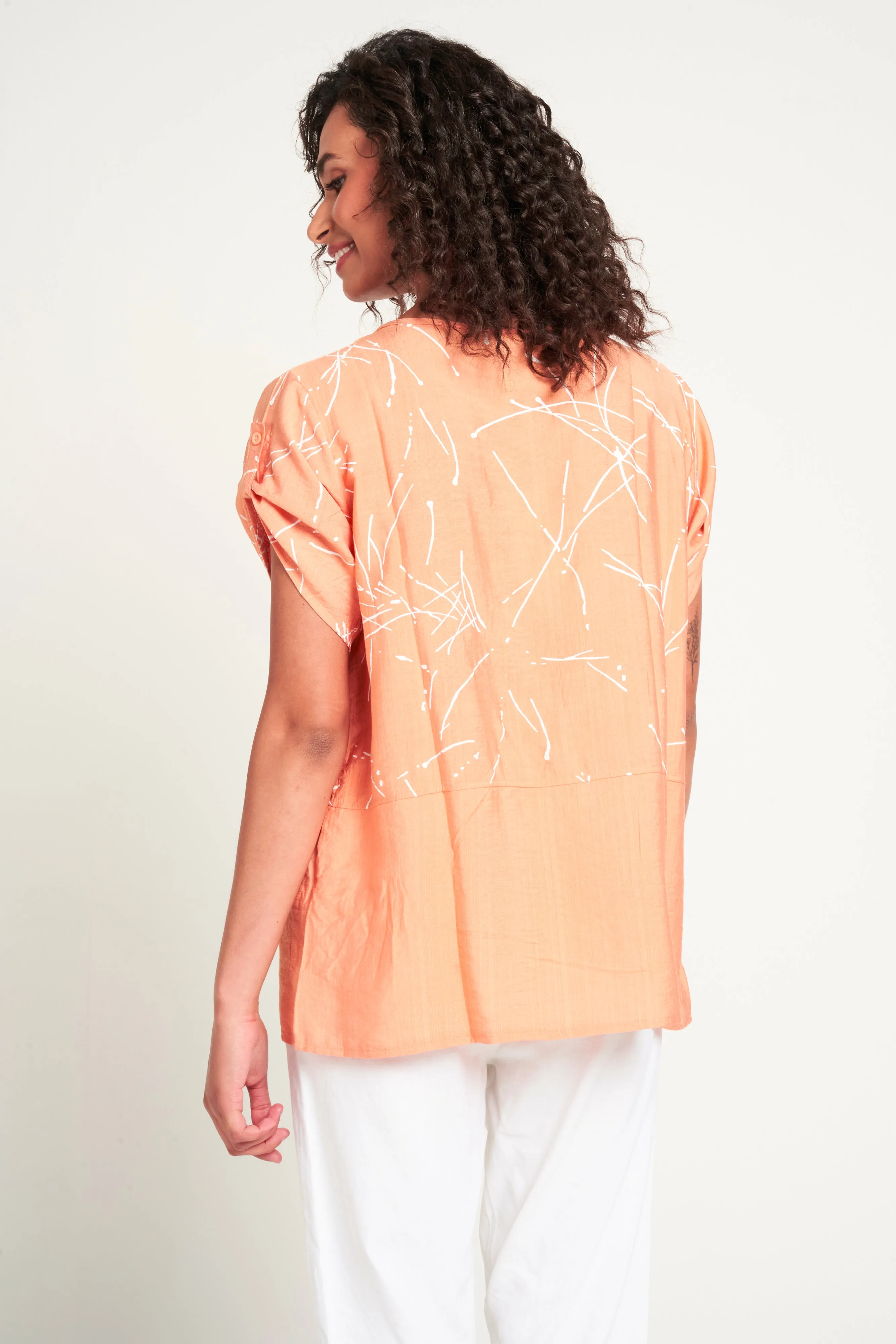 Saloos Panelled Top with Front Pockets