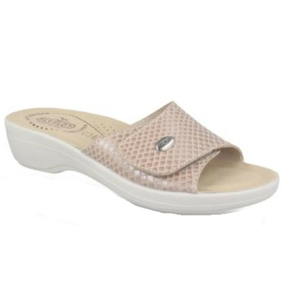 Scarpe da Donna FLYFLOT - Art. T5G16GE ciabatta Beige con strappo comfort