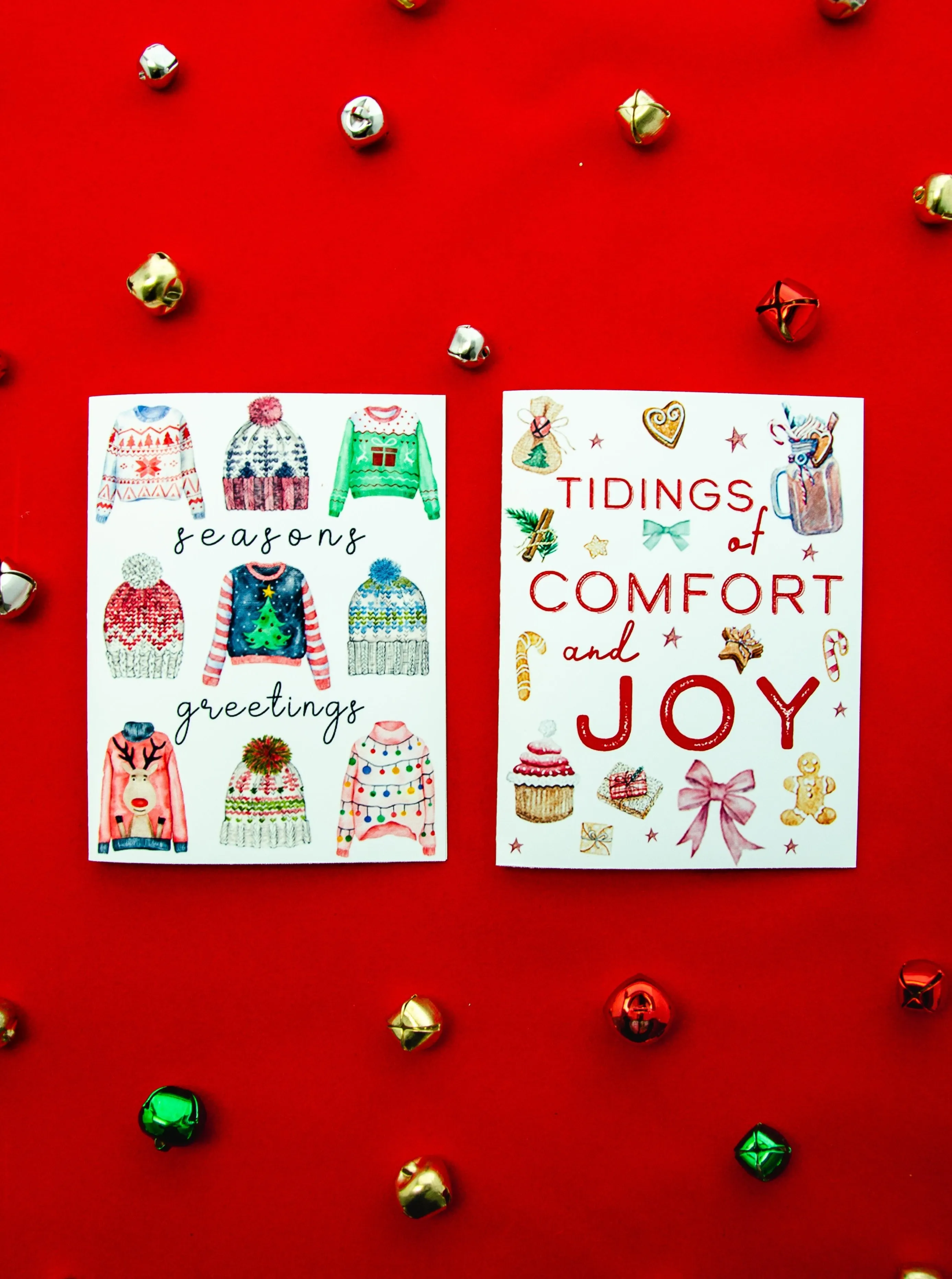 Seasons Greetings & Tidings of Comfort and Joy Holiday Card Set