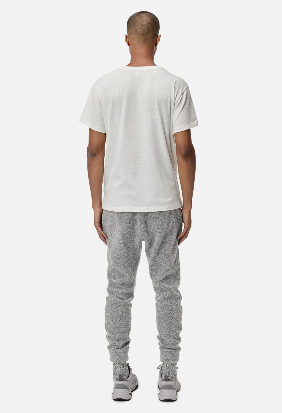 Silk Blend Classic Crew / White