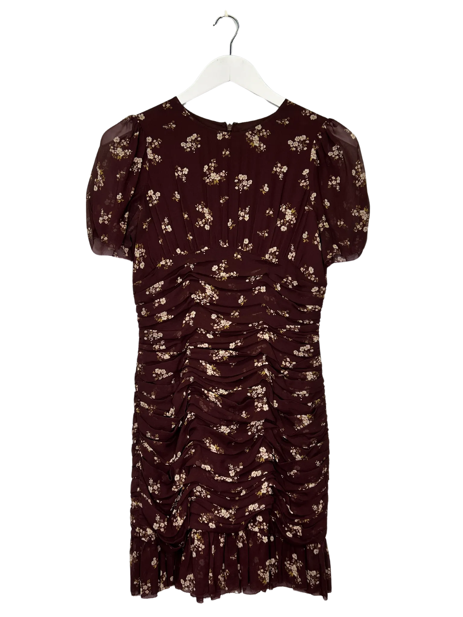 Size S - Hansen & Gretel Burgundy Silk Joy Dress