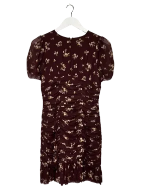 Size S - Hansen & Gretel Burgundy Silk Joy Dress