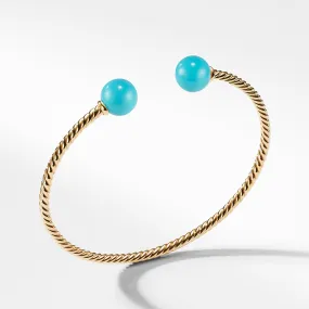 Solari Bead Bracelet with Turquoise in 18K Gold