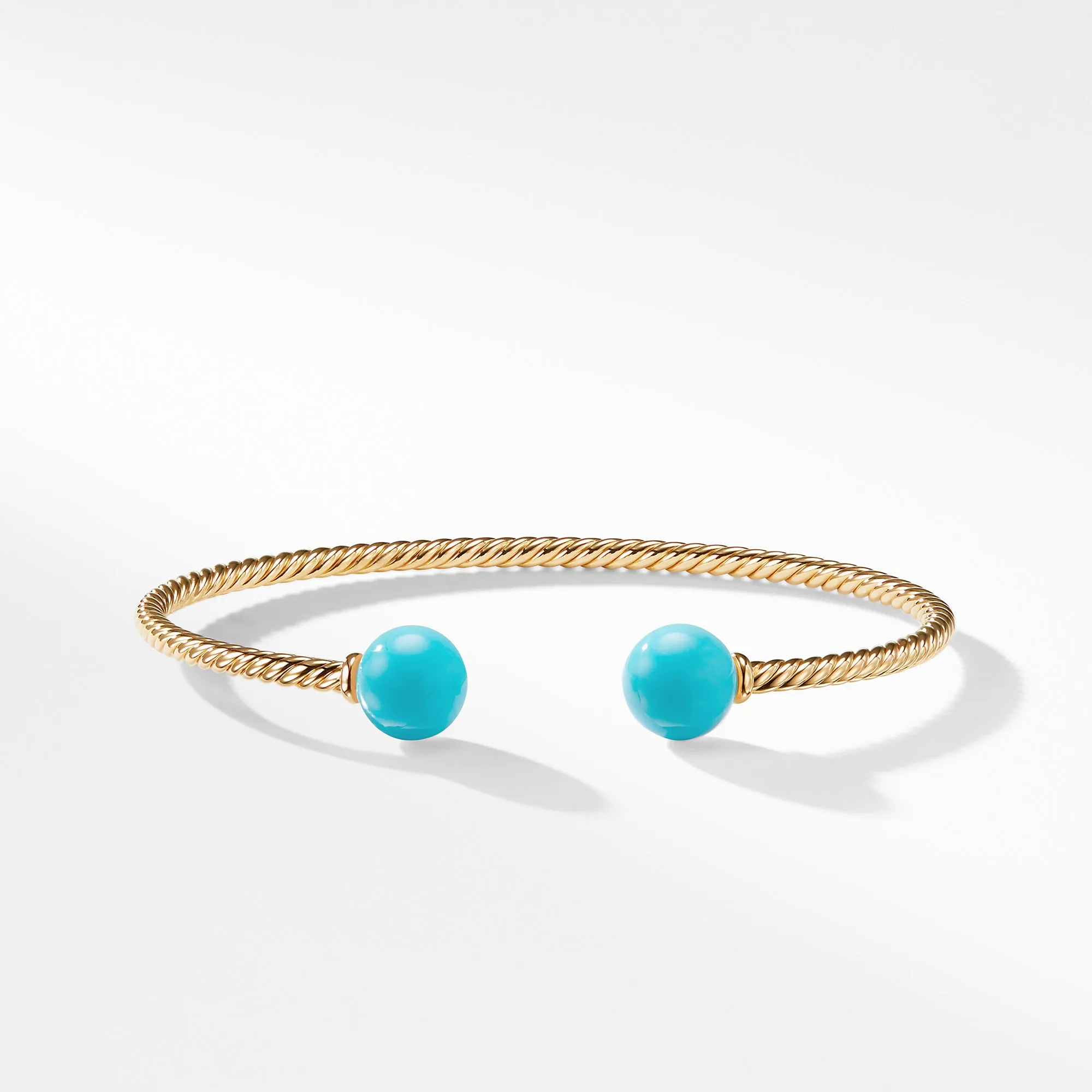 Solari Bead Bracelet with Turquoise in 18K Gold