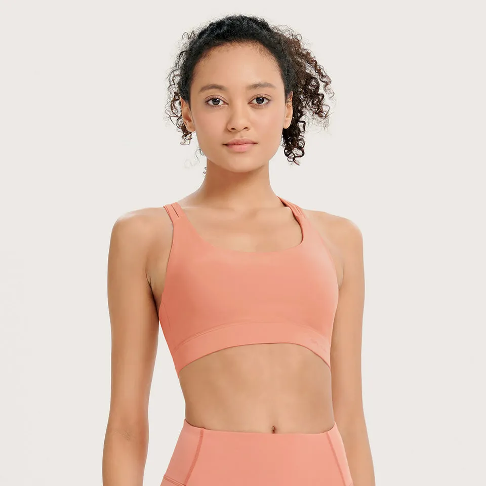 Strappy Cross Back Sports Bra