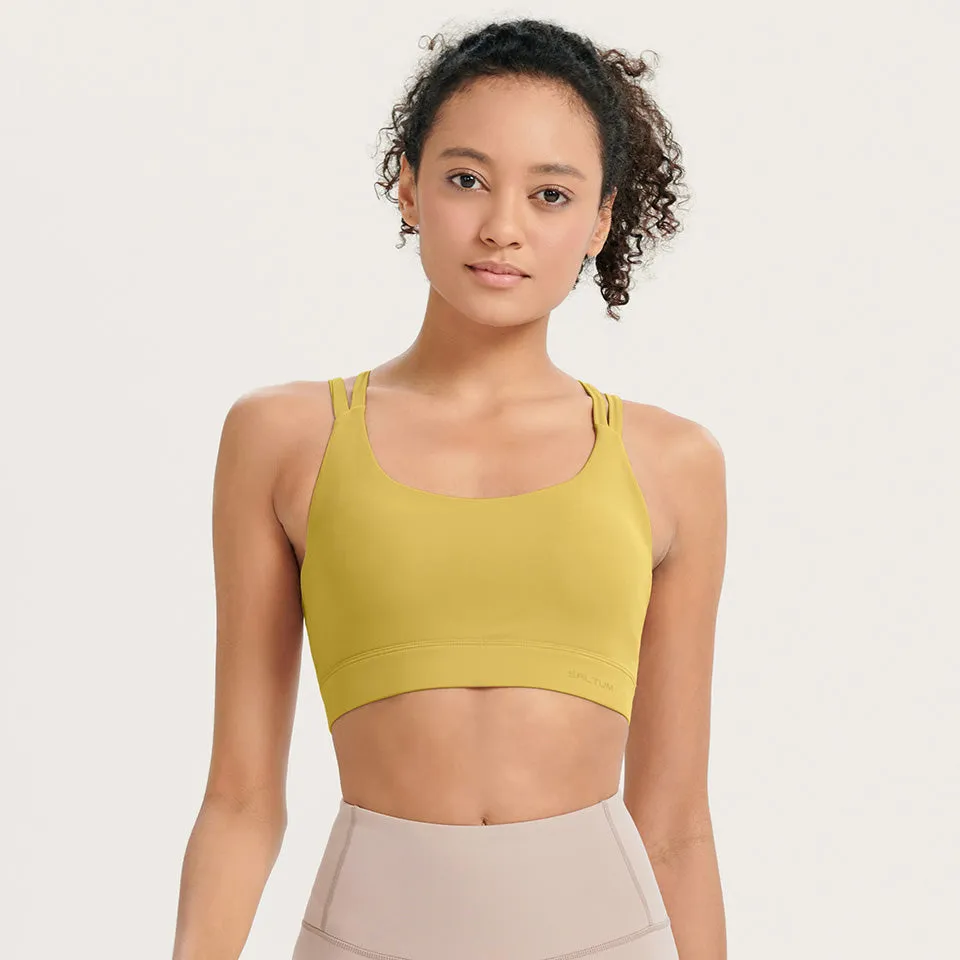 Strappy Cross Back Sports Bra