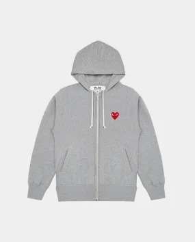 T249 HEARTS ON BACK HOODIE / GREY