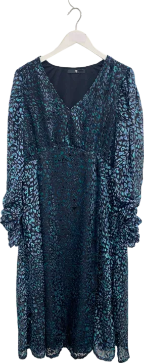 V by Very Teal Animal Print Dress UK 20