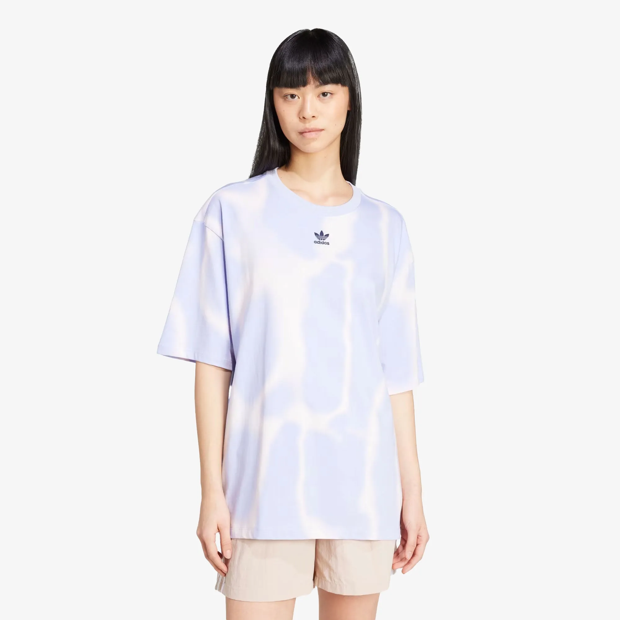 WMN'S DYE ALLOVER PRINT TEE 'VIOLET TONE'