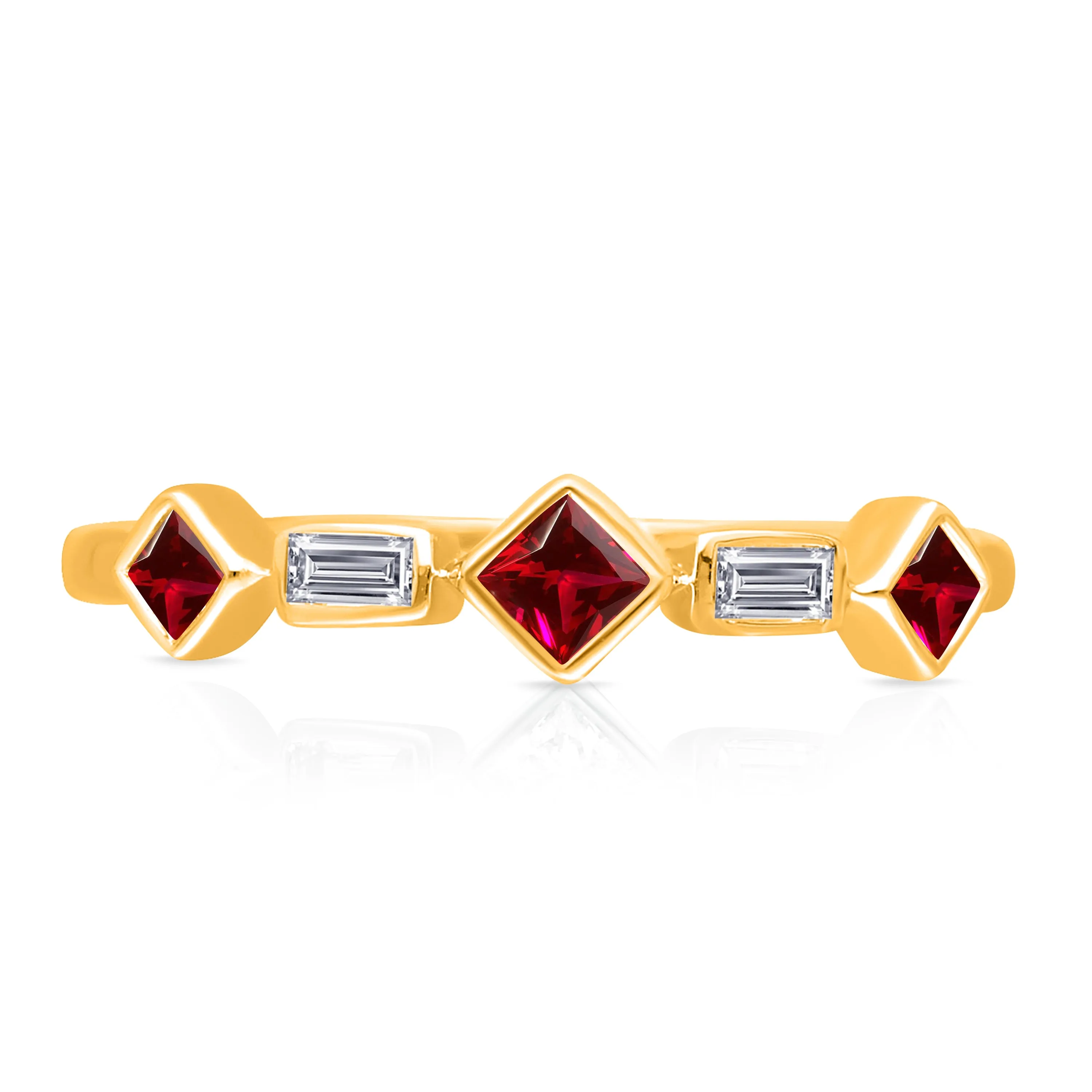 Yellow Gold Ruby & Diamond Legendary Ring